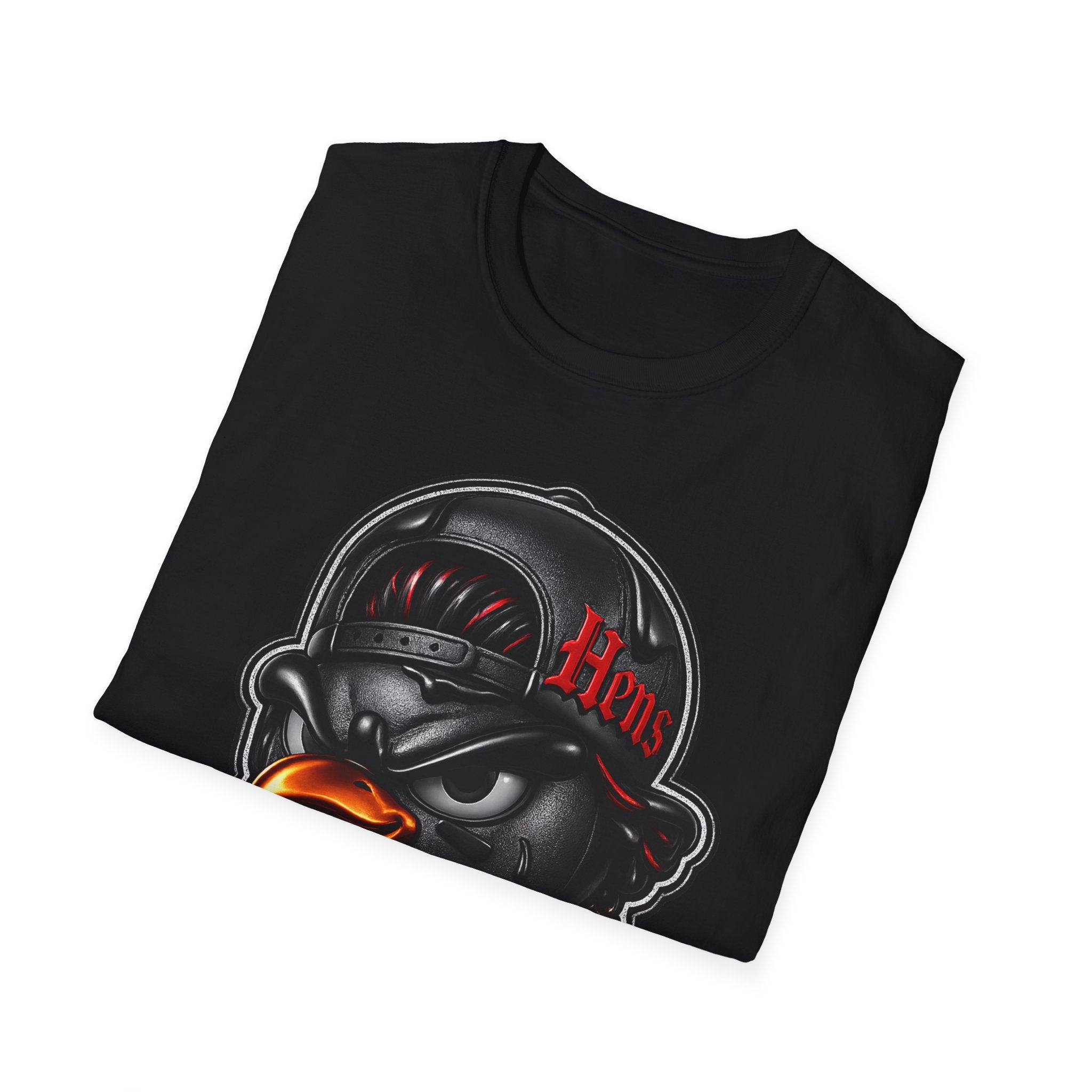 Hens Streetwear T-Shirt — Urban Black and Red themed Graphic Tee