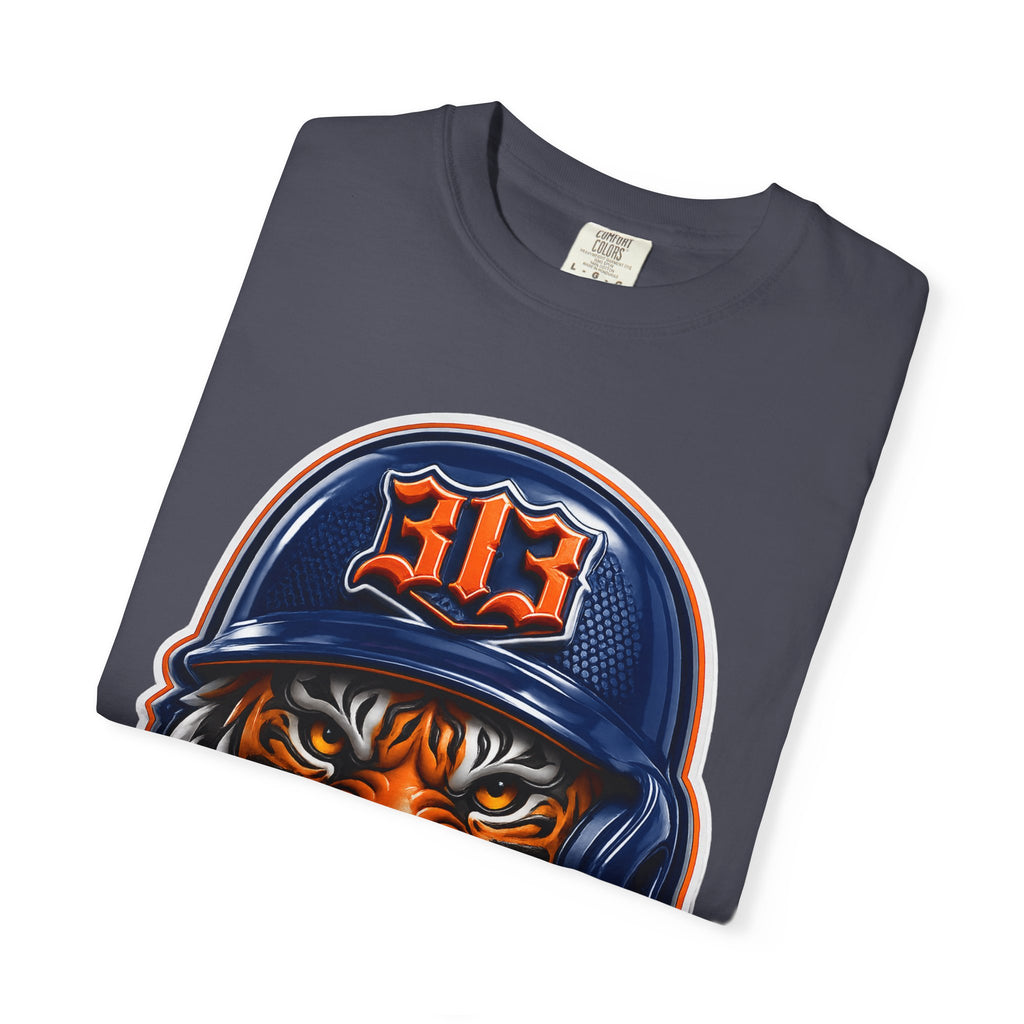 Baseball Helmet T-Shirt — 313 Tiger Sports Logo Tee