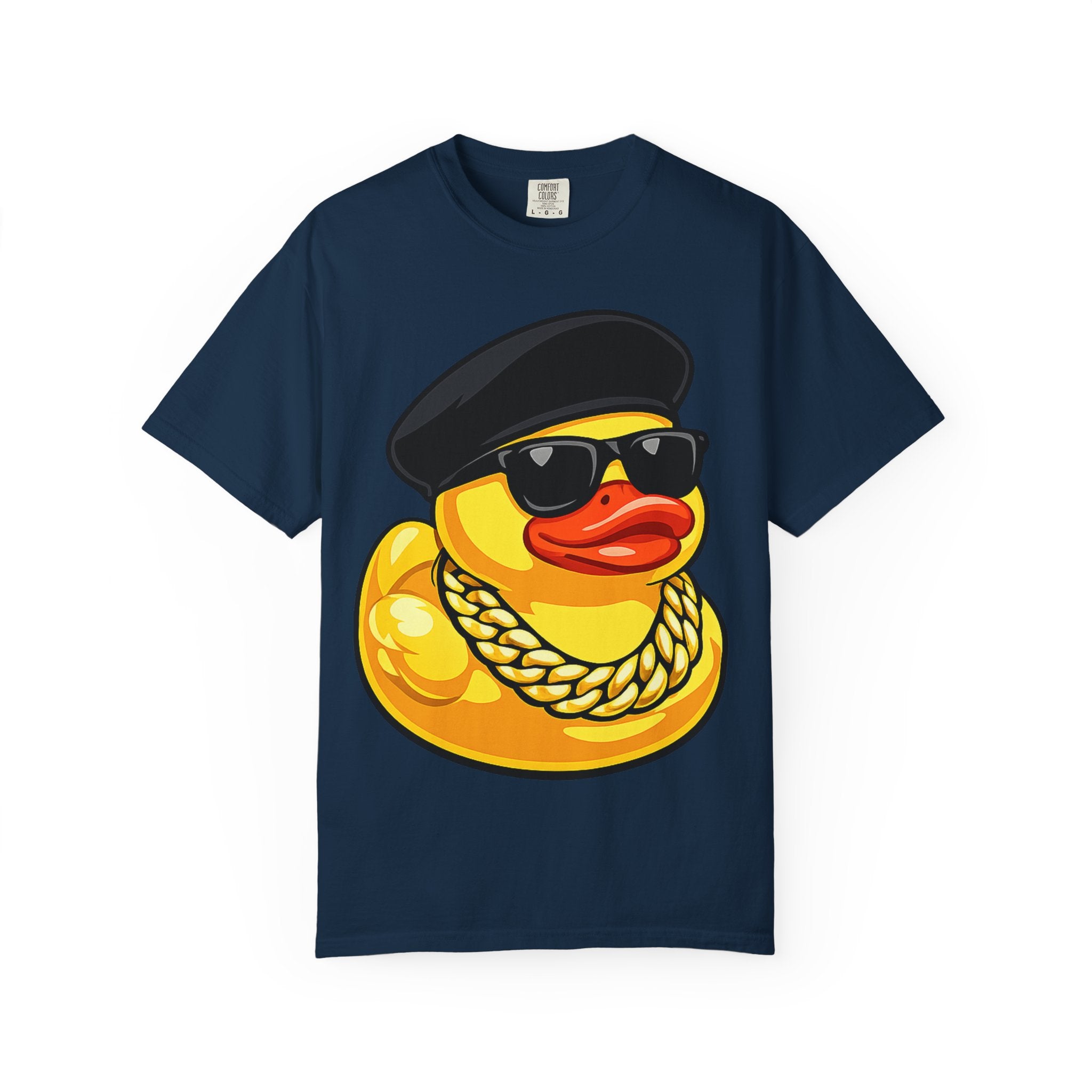 Cool Rubber Duck T-Shirt — Retro New Jack Ducky with Sunglasses & Chain