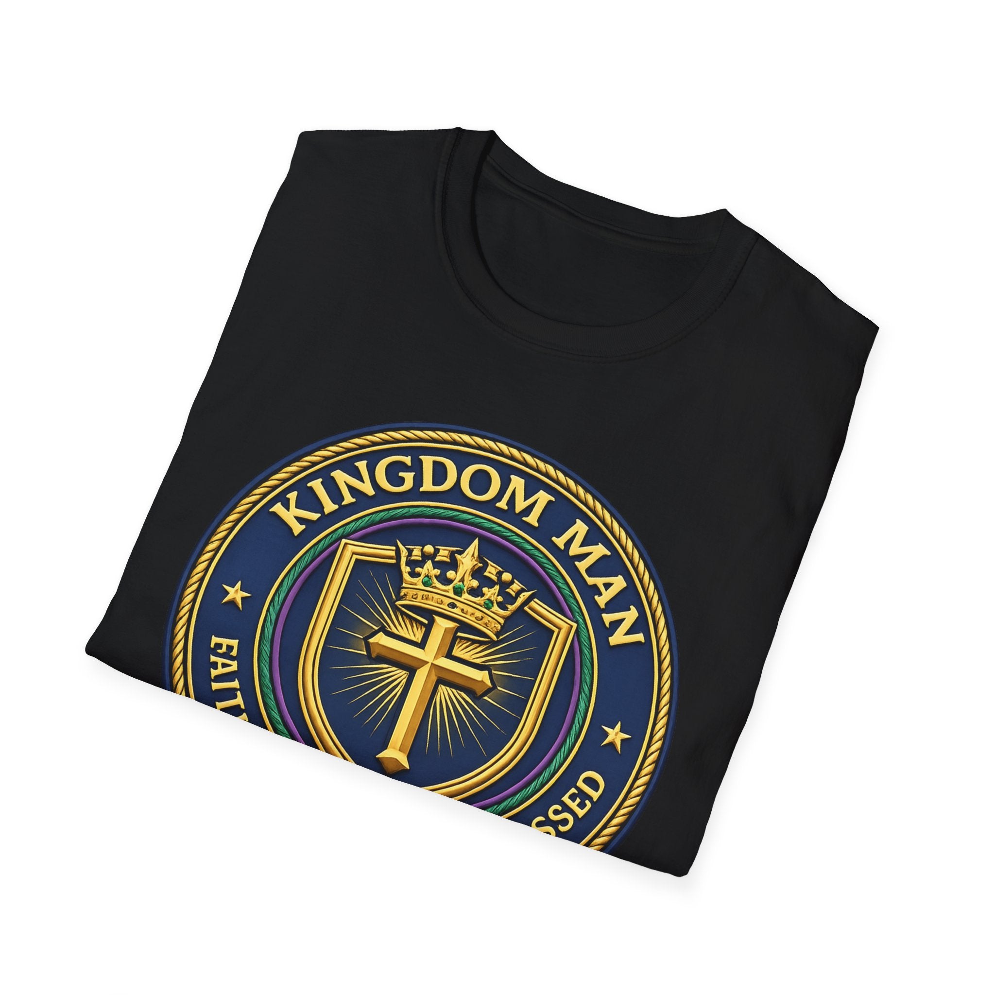 Kingdom Man T-Shirt — Faithful Obedient Blessed Christian Graphic Tee