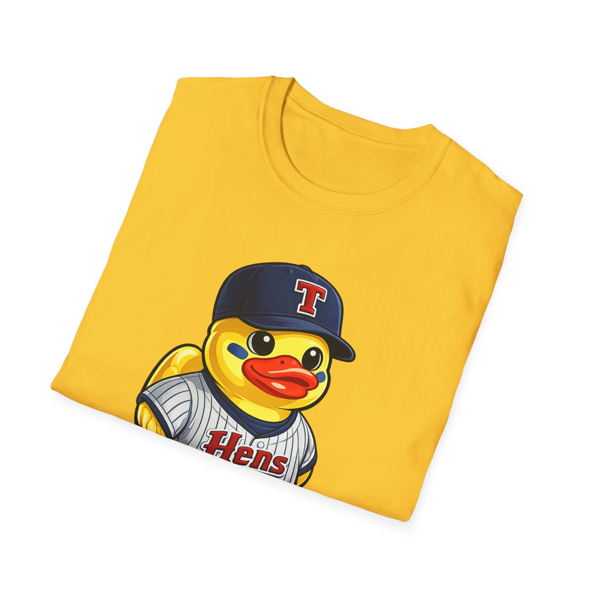 Rubber Duck Baseball T-Shirt — Cute Mascot Team Jersey Graphic Tee