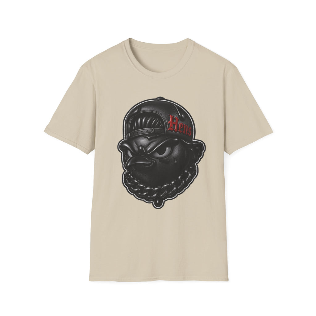 Black Out Hens T-Shirt — Edgy Streetwear Tee with "Hens" Cap Graphic