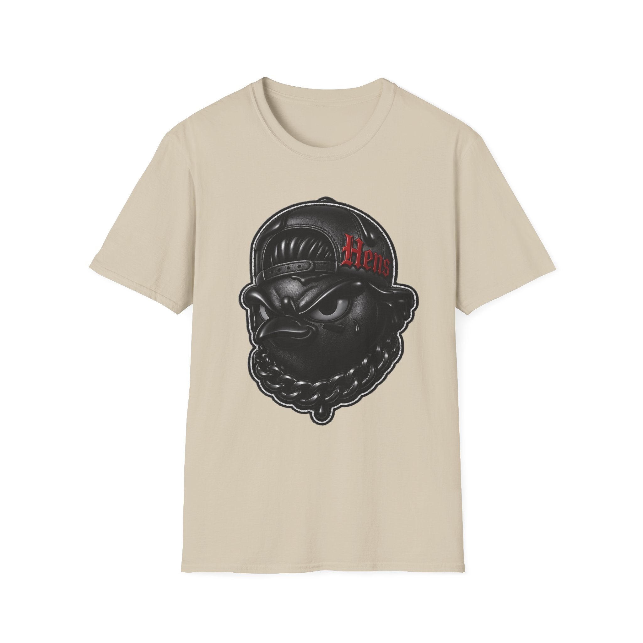 Black Out Hens T-Shirt — Edgy Streetwear Tee with "Hens" Cap Graphic