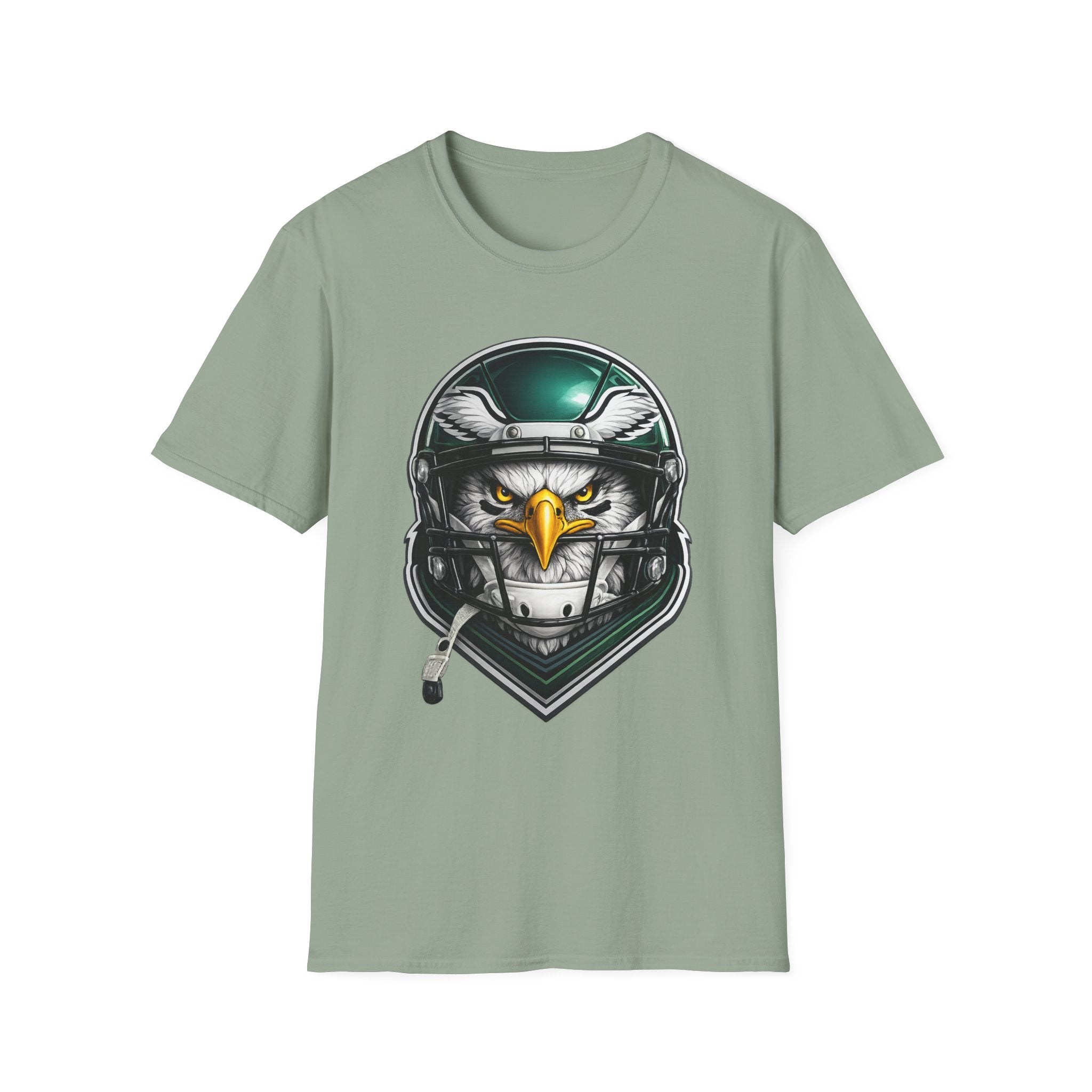 Eagle Helmet T‑Shirt — Fierce Pilot Graphic Tee for Aviation & Biker Fans