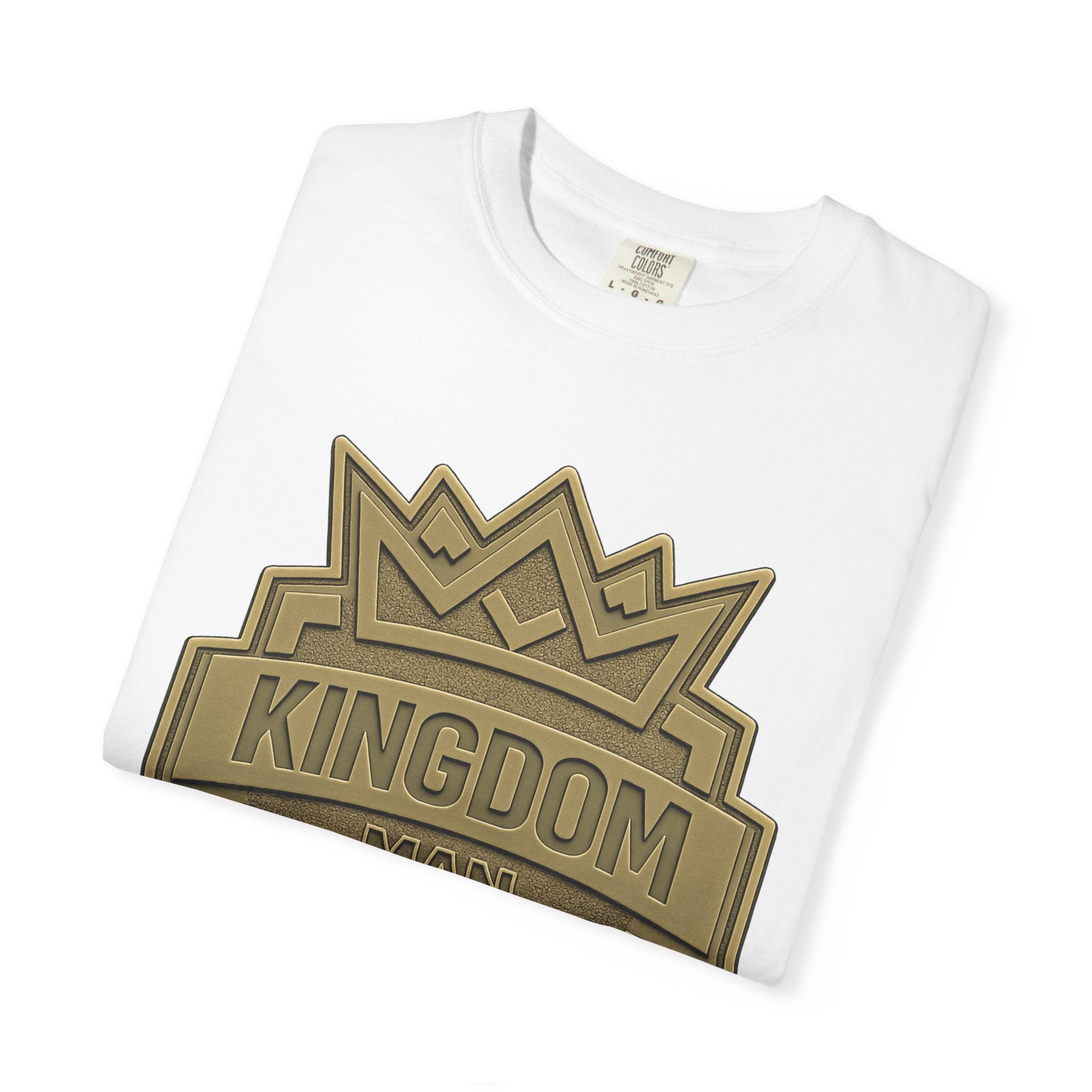 Kingdom Man Shield T-Shirt — Men's Crown Emblem Graphic Tee
