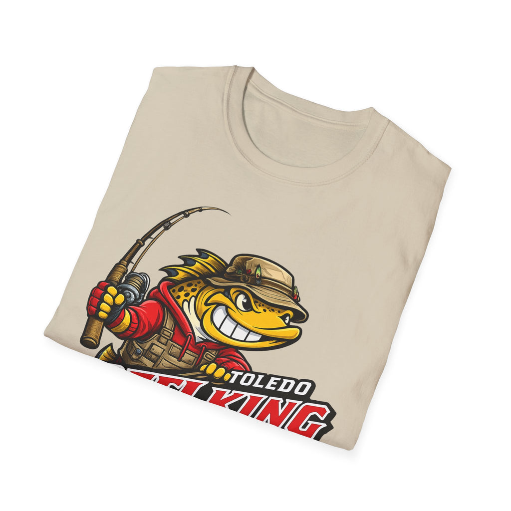 Toledo Reel King Fishing T-Shirt — Mascot Fisherman Tee