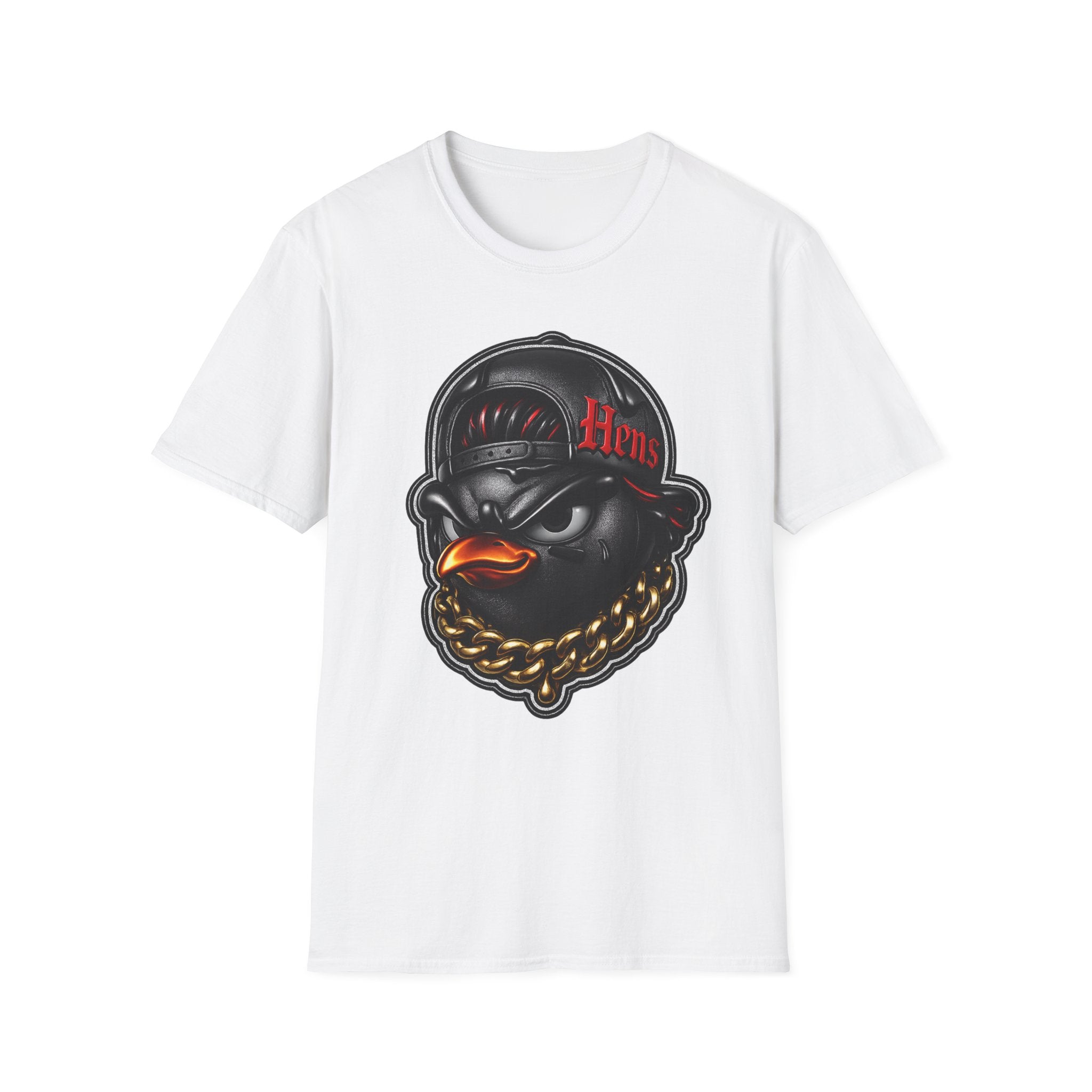 Hens Streetwear T-Shirt — Urban Black and Red themed Graphic Tee