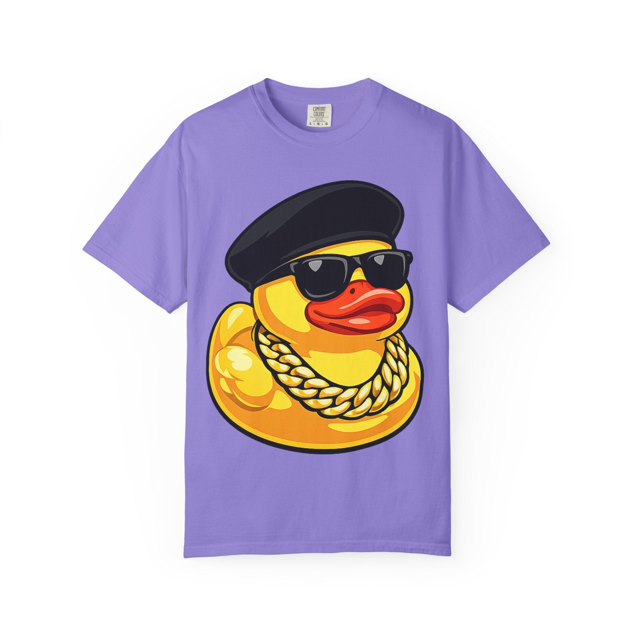 Cool Rubber Duck T-Shirt — Retro New Jack Ducky with Sunglasses & Chain