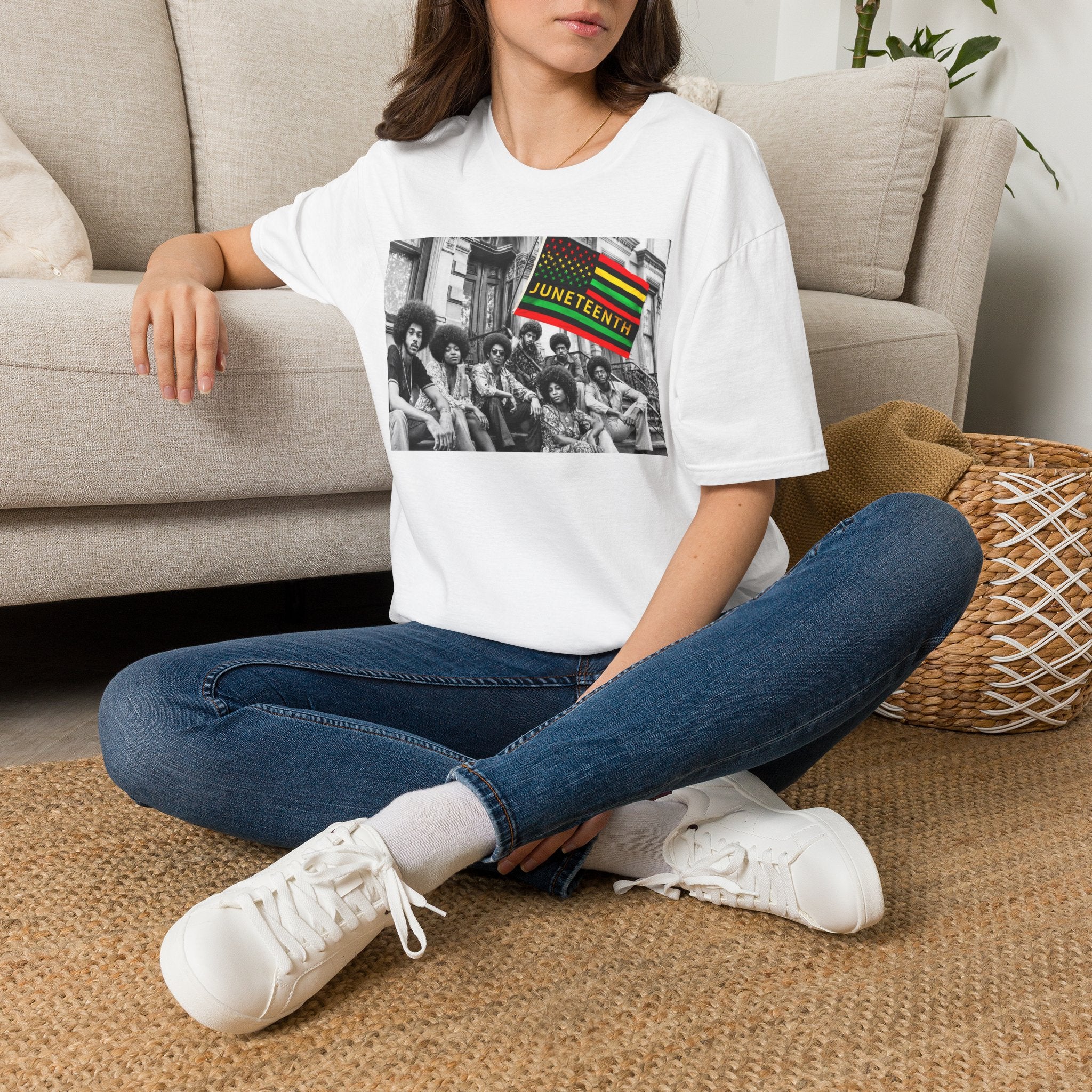 Juneteenth Celebration T-Shirt — Vintage Black History Flag Design