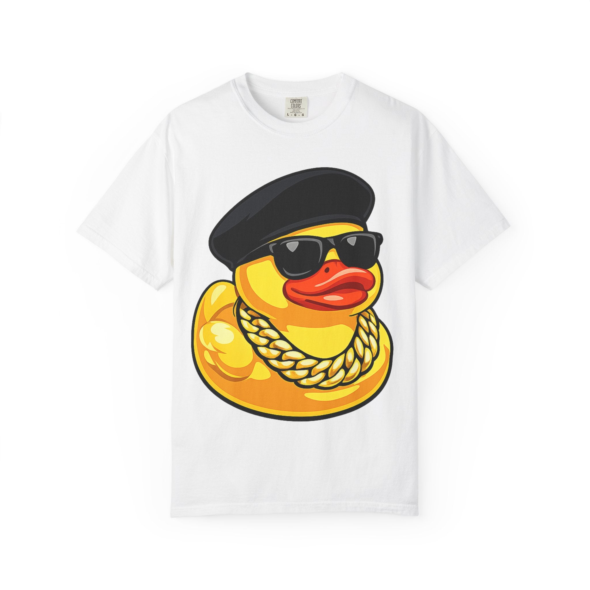Cool Rubber Duck T-Shirt — Retro New Jack Ducky with Sunglasses & Chain