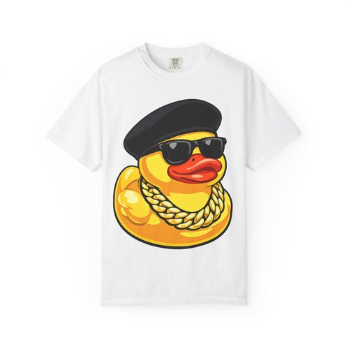 Cool Rubber Duck T-Shirt — Retro New Jack Ducky with Sunglasses & Chain