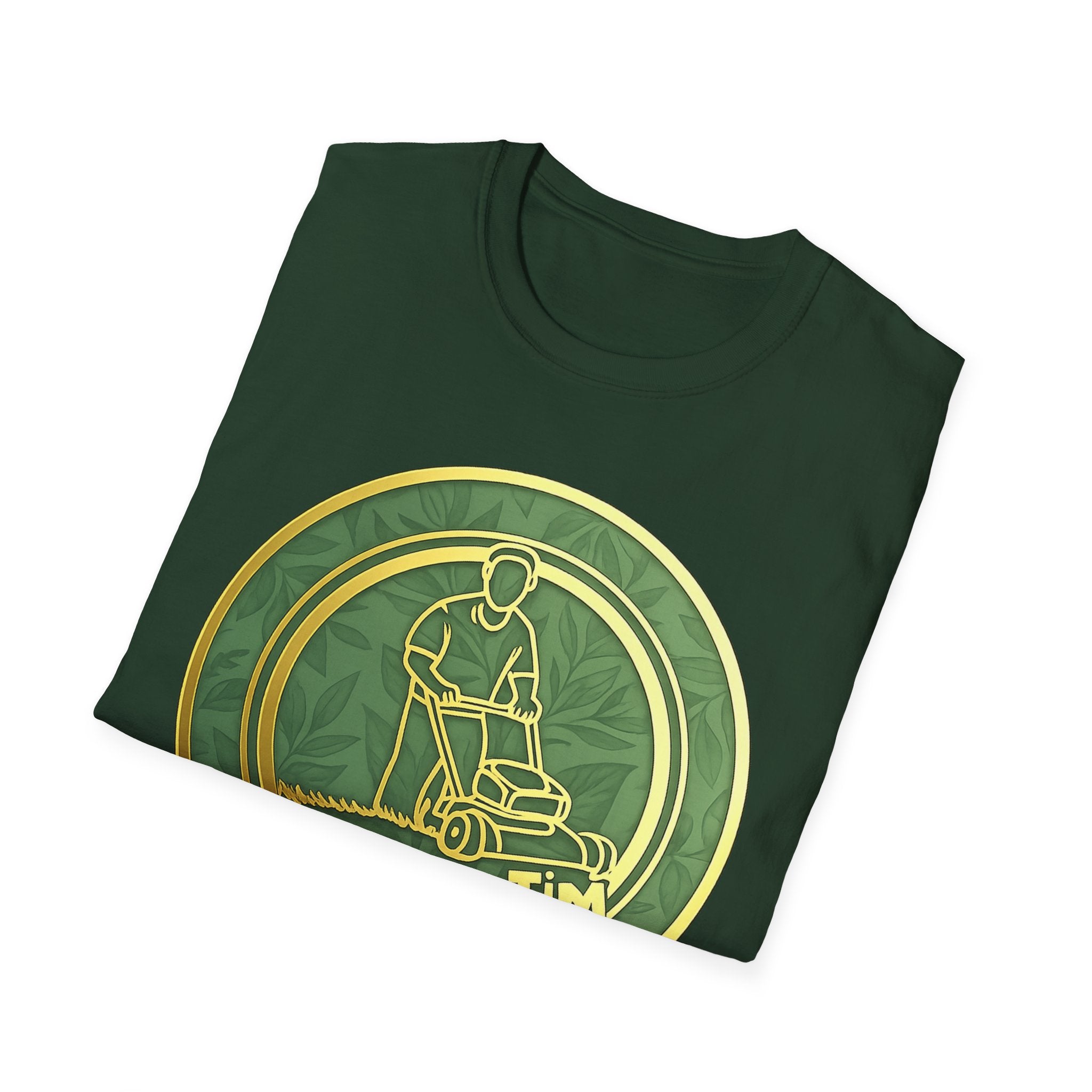 Lawn Care Logo T-Shirt — "Trims By Tim" Gardening Tee
