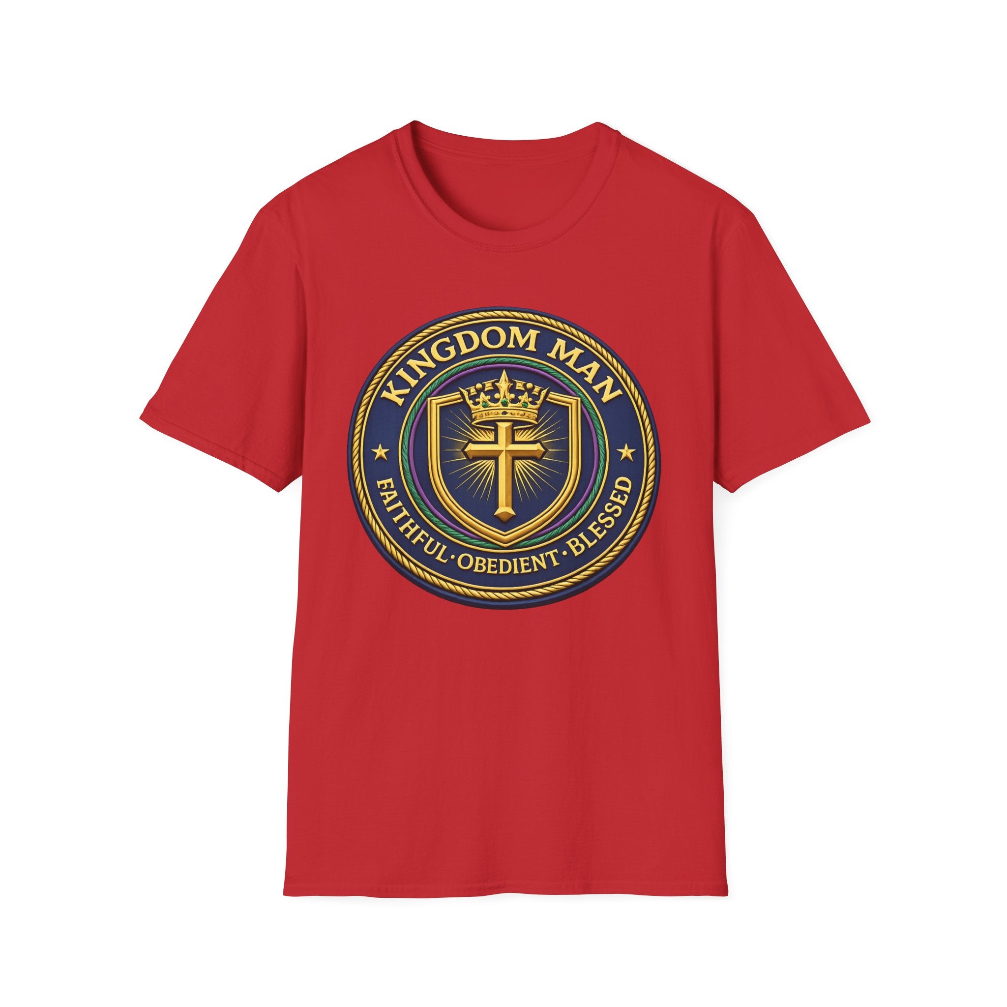 Kingdom Man T-Shirt — Faithful Obedient Blessed Christian Graphic Tee