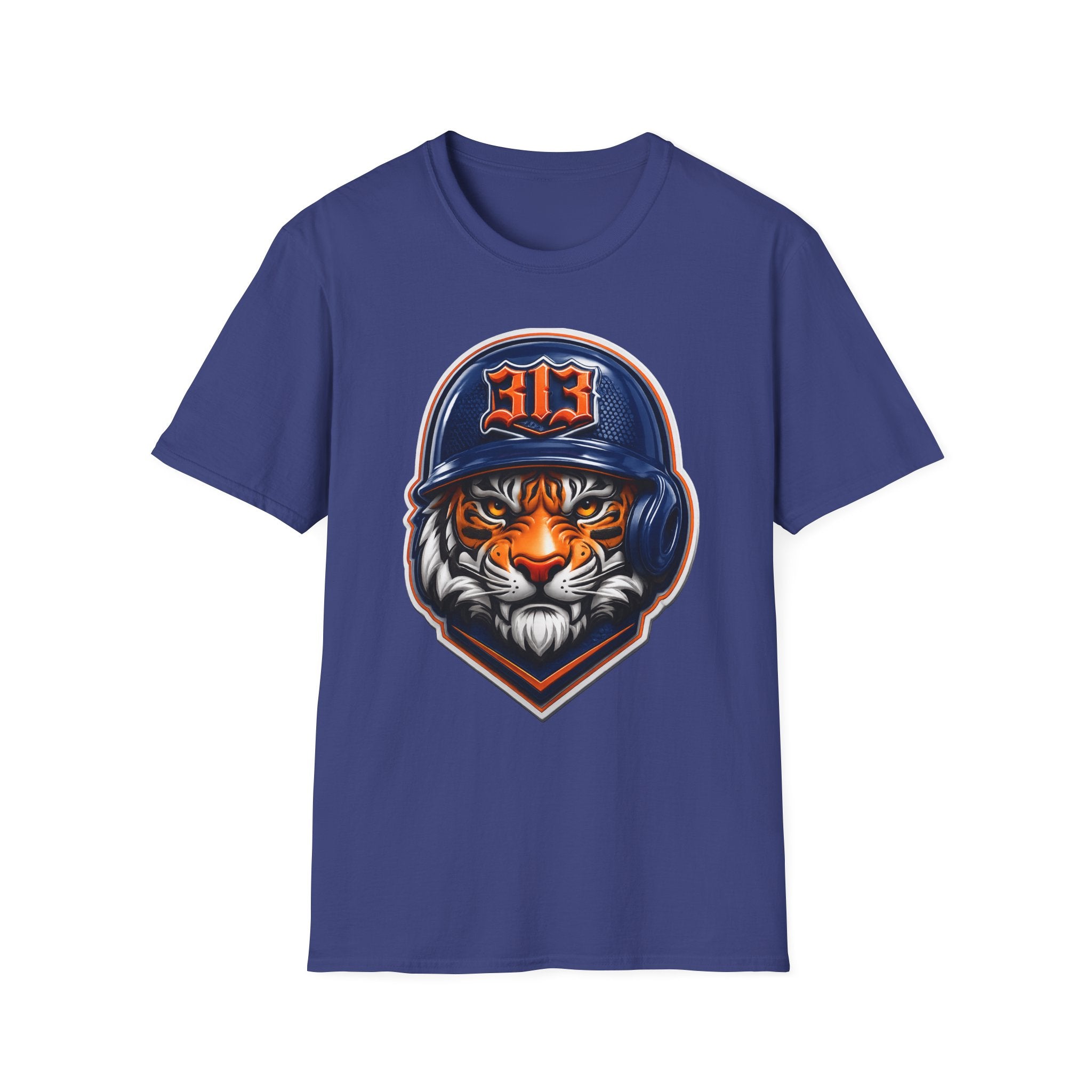 Tiger Mascot Tee —  Helmet Graphic Baseball T-Shirt