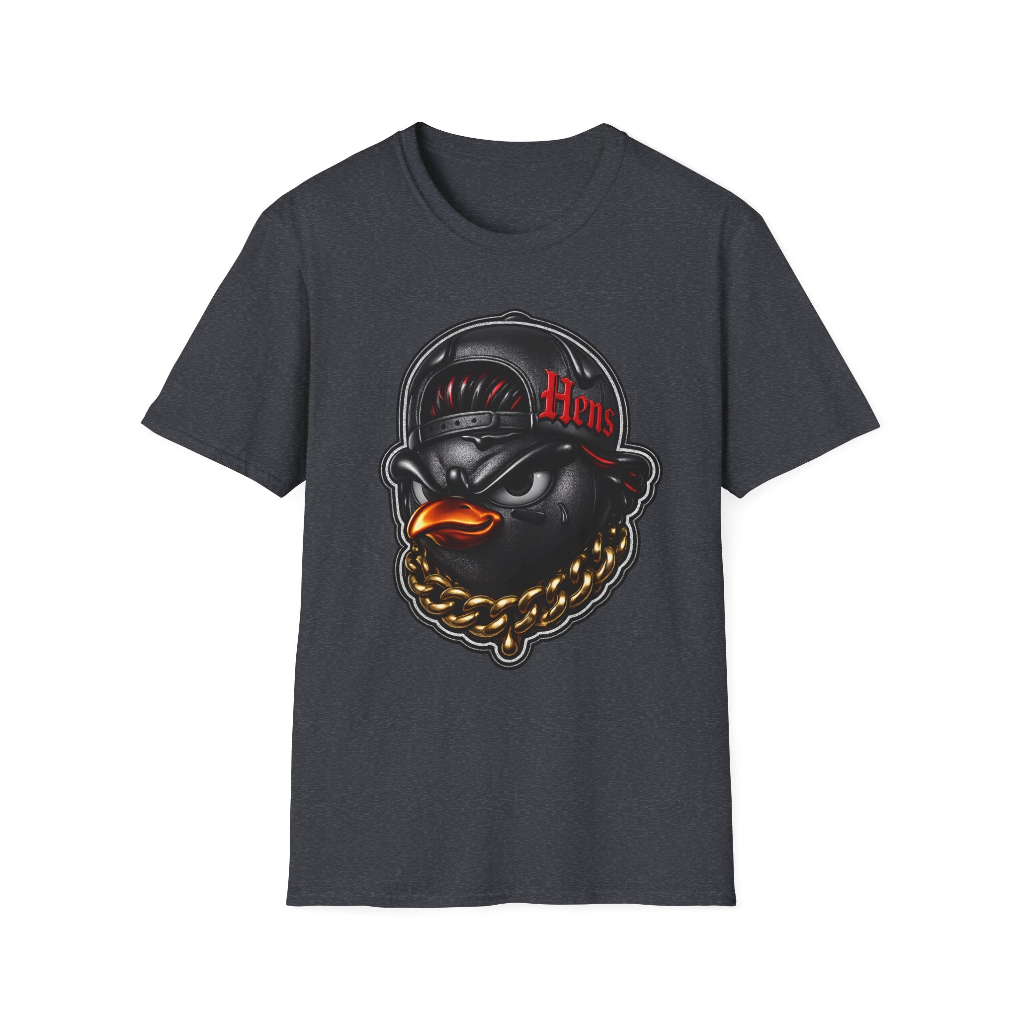 Hens Streetwear T-Shirt — Urban Black and Red themed Graphic Tee