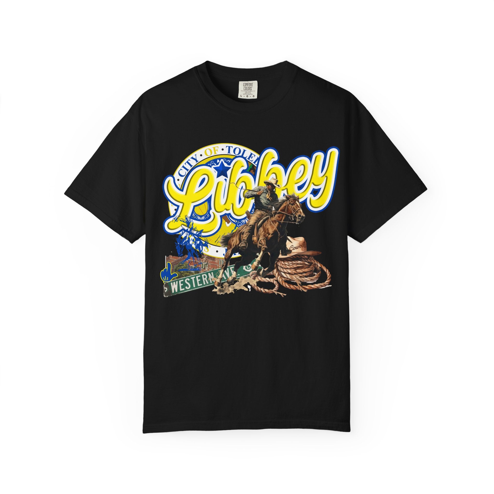 Libbey Western Throwback T-Shirt — Cowboy Horse Roping Graphic Tee
