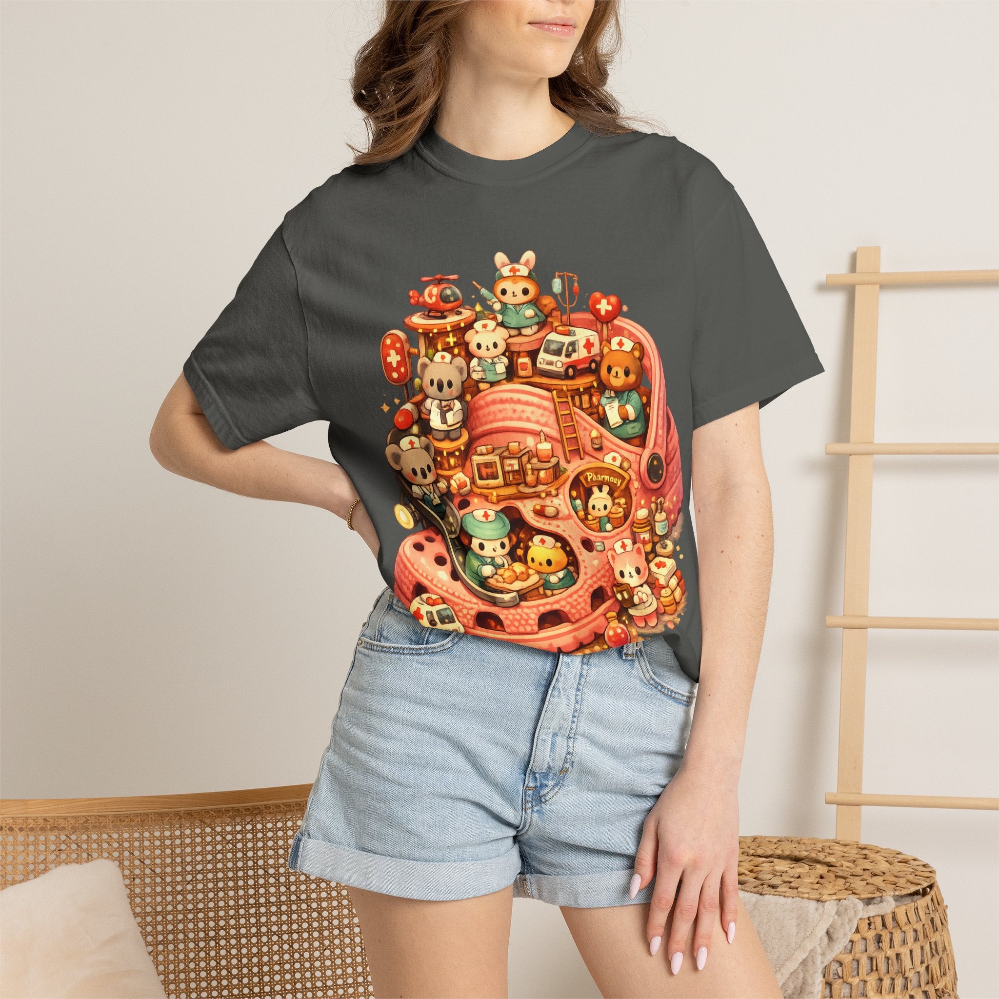 Cute Animal Sneaker Tee — Kawaii Shoe Crew Graphic T-Shirt
