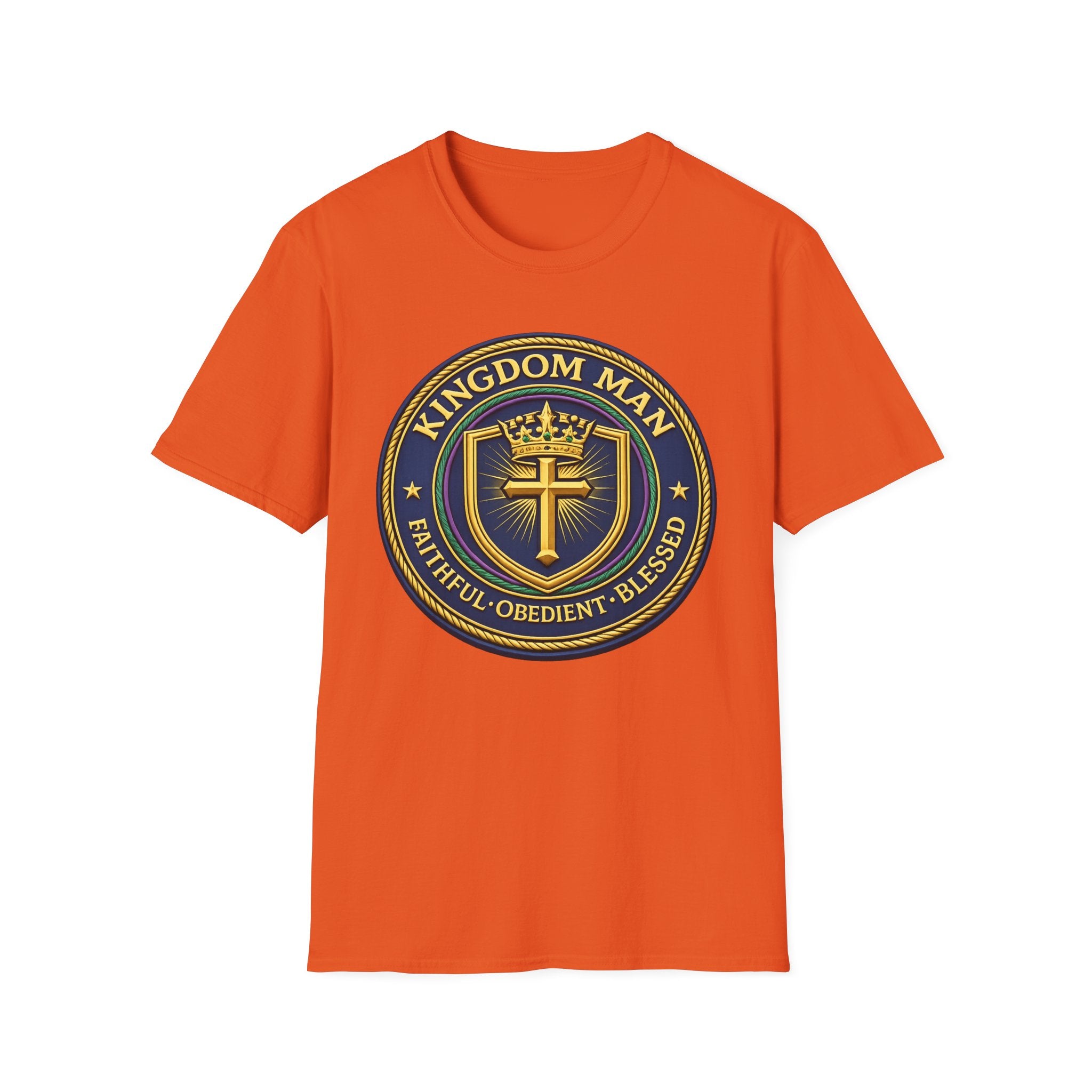 Kingdom Man T-Shirt — Faithful Obedient Blessed Christian Graphic Tee