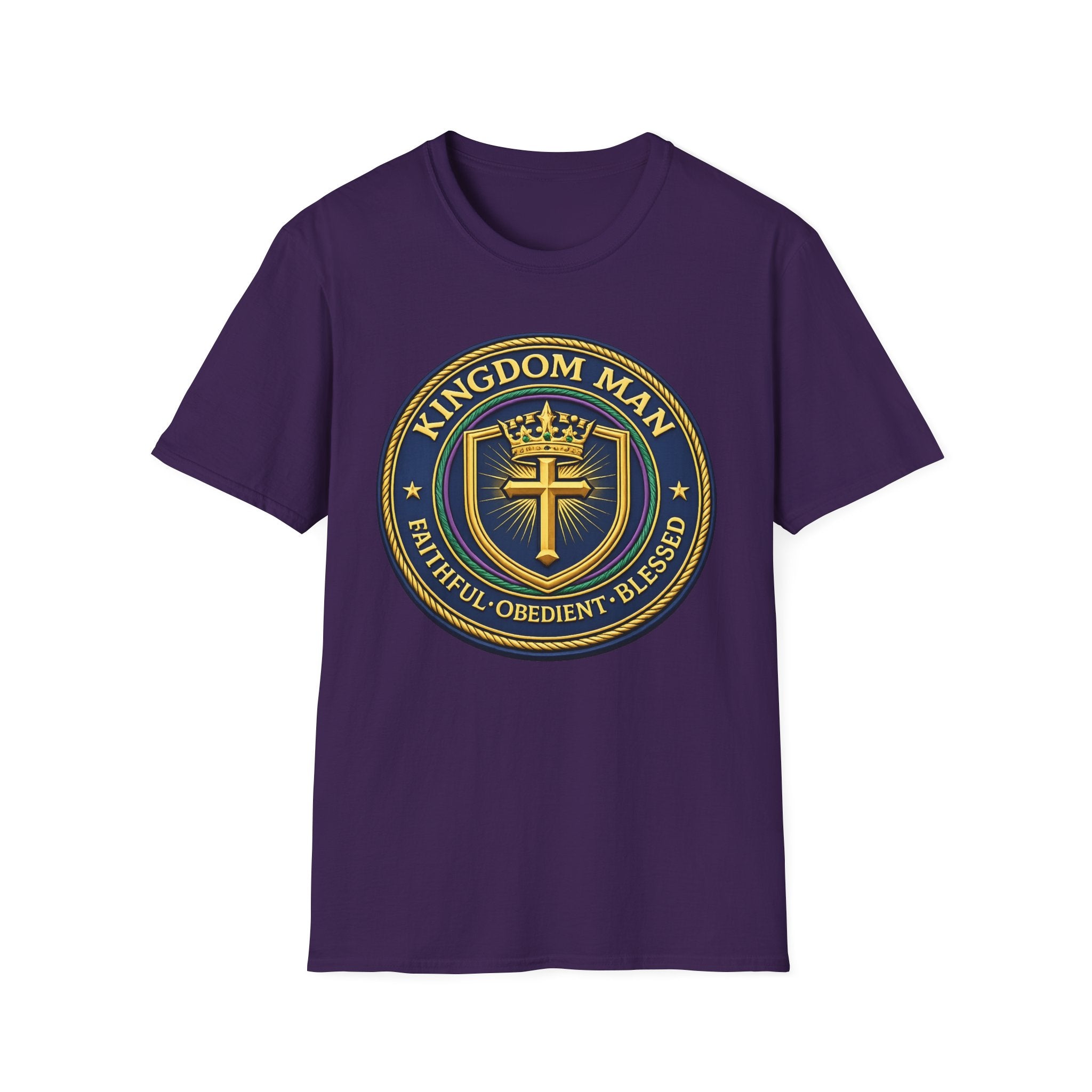 Kingdom Man T-Shirt — Faithful Obedient Blessed Christian Graphic Tee
