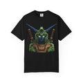 Mecha Helmet T-Shirt — Green Robot Chest Graphic