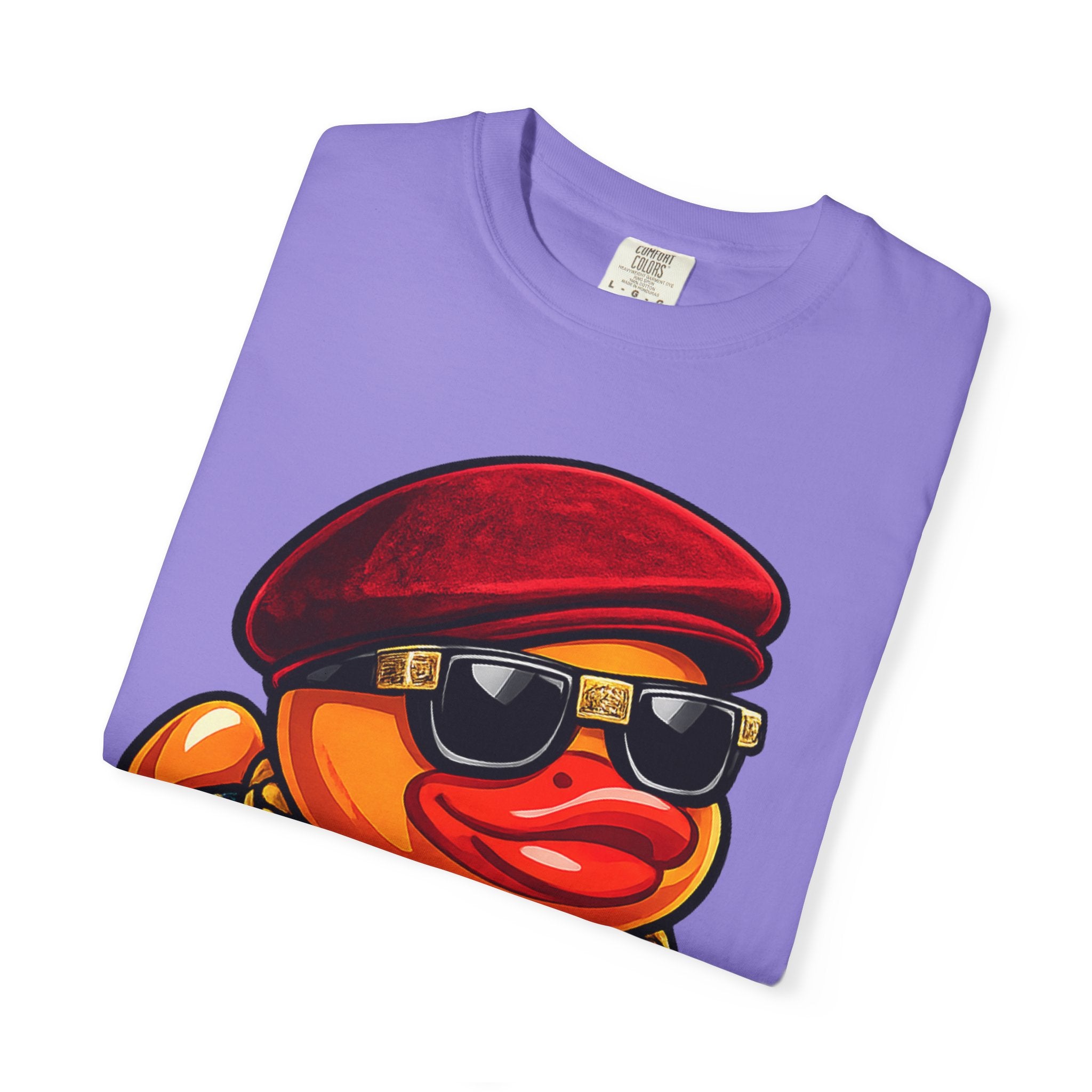 Rubber Duck Vintage 90's Graphic T-Shirt — Cool Sunglasses, Gold Chains & Cool Hat Design