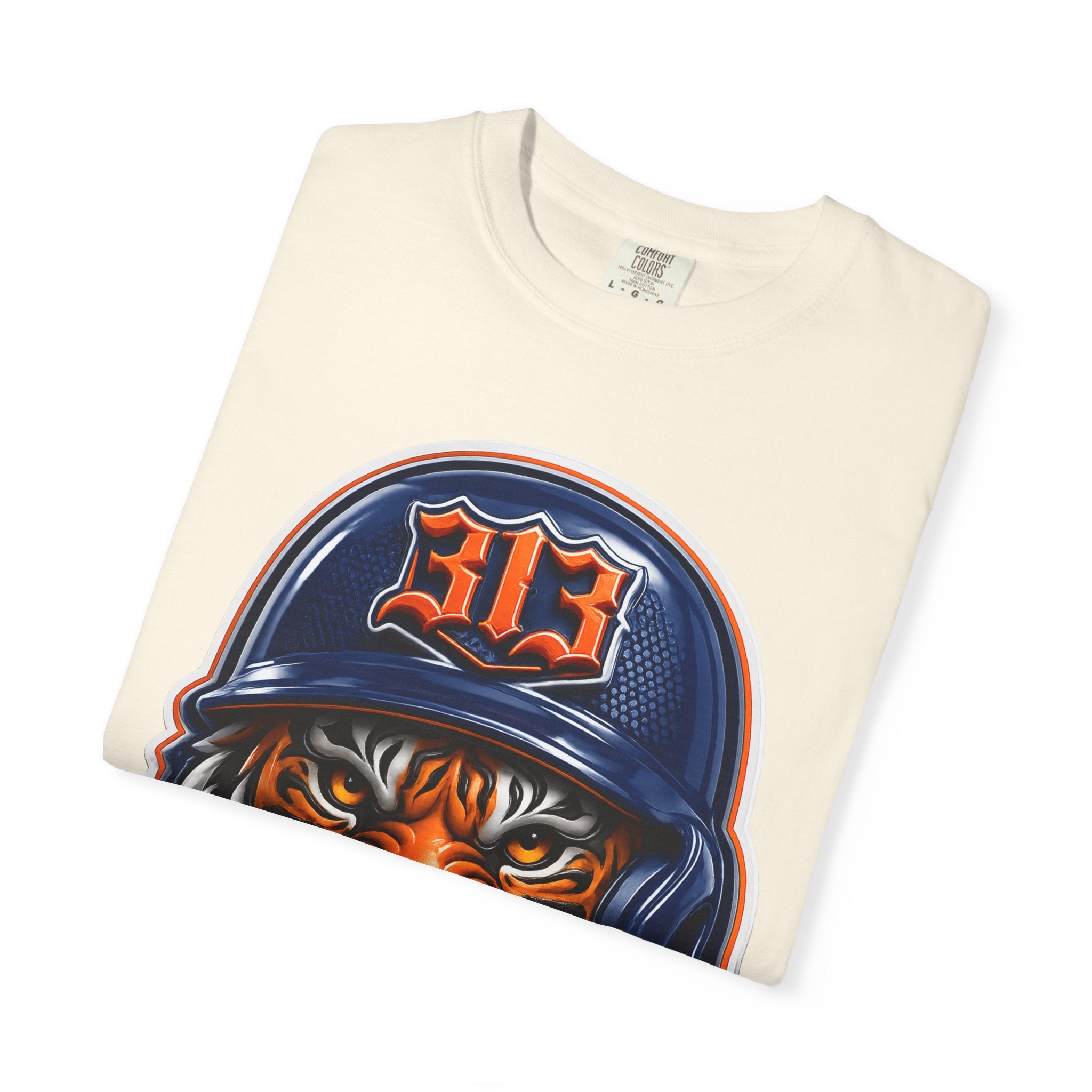 Baseball Helmet T-Shirt — 313 Tiger Sports Logo Tee