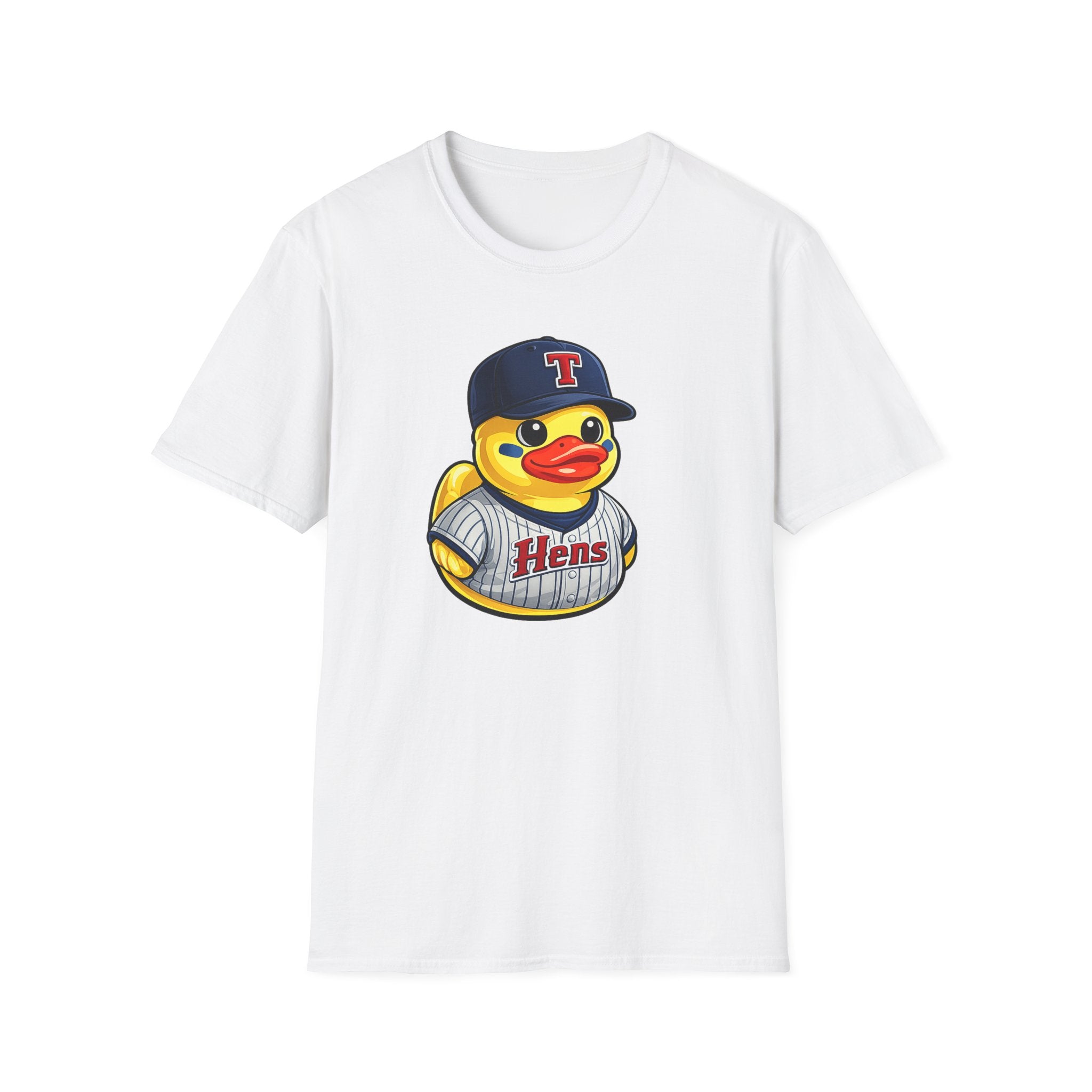 Rubber Duck Baseball T-Shirt — Cute Mascot Team Jersey Graphic Tee