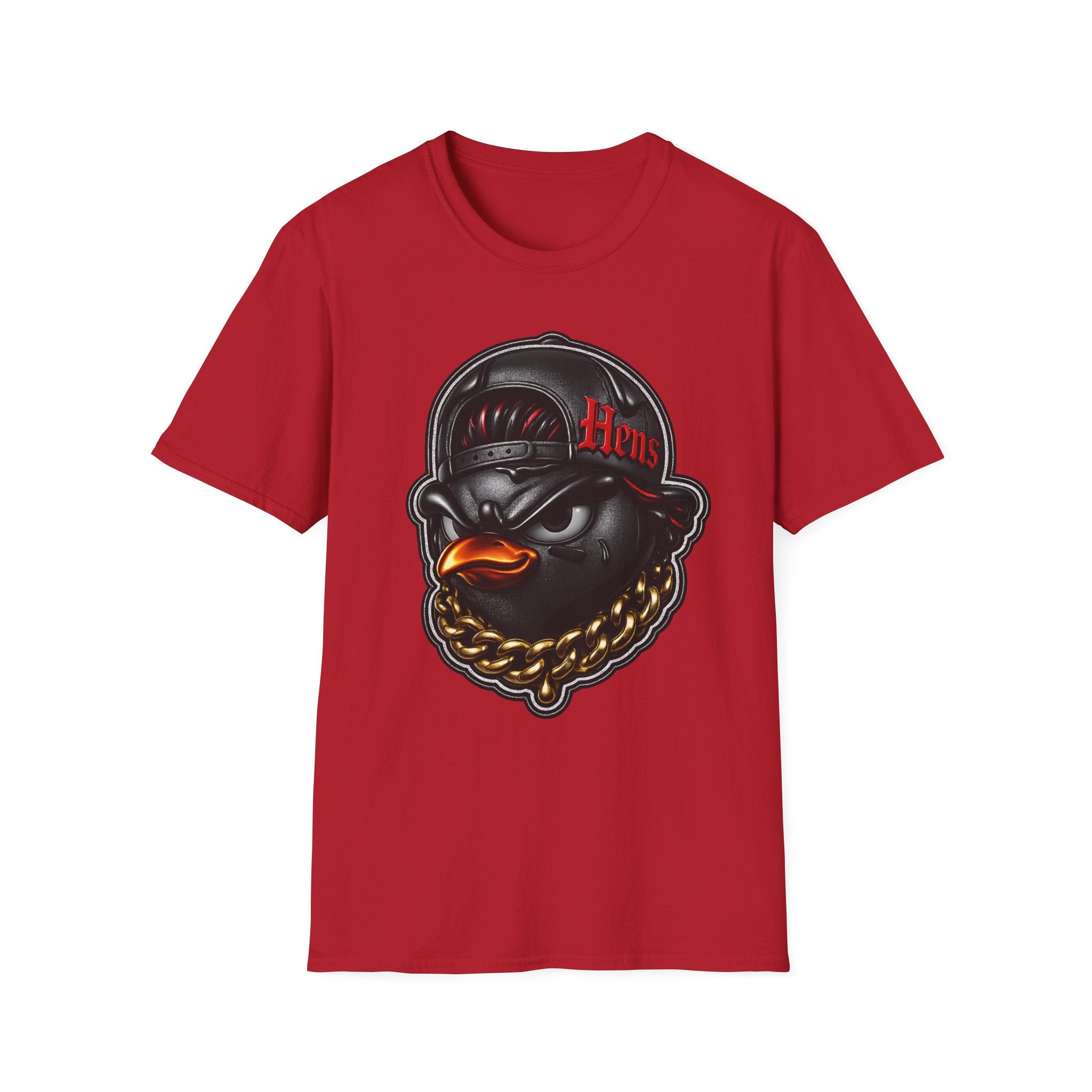 Hens Streetwear T-Shirt — Urban Black and Red themed Graphic Tee