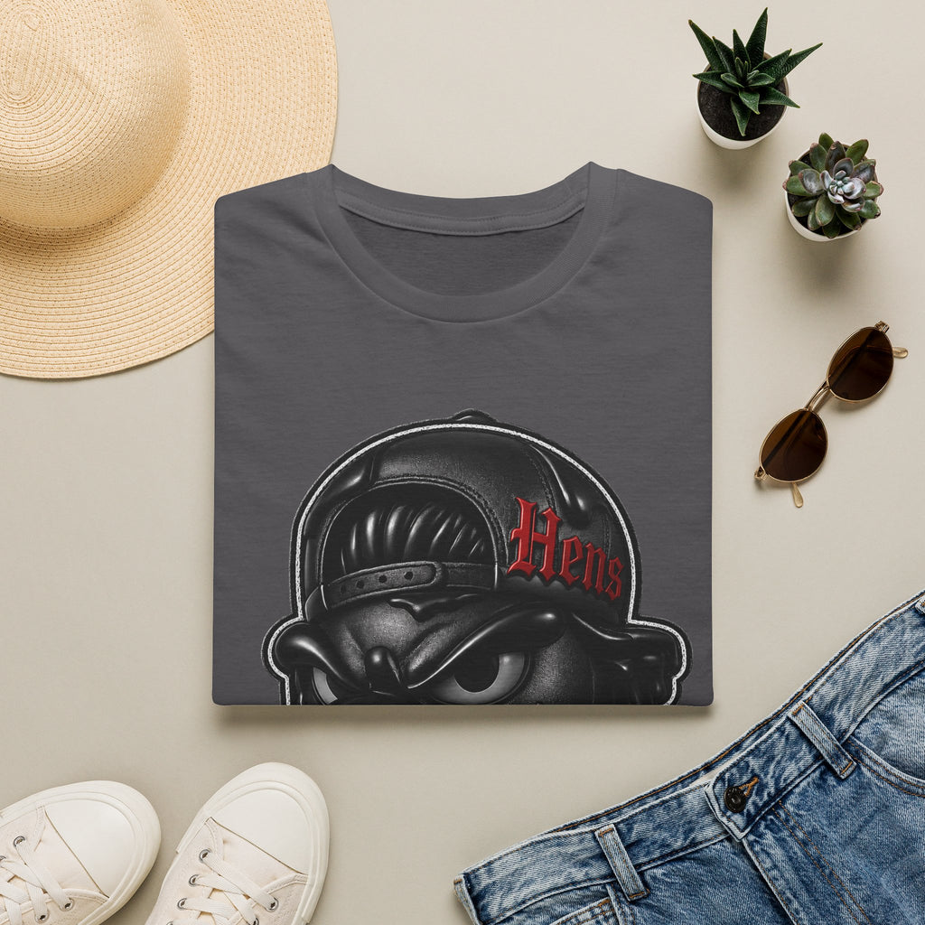 Black Out Hens T-Shirt — Edgy Streetwear Tee with "Hens" Cap Graphic