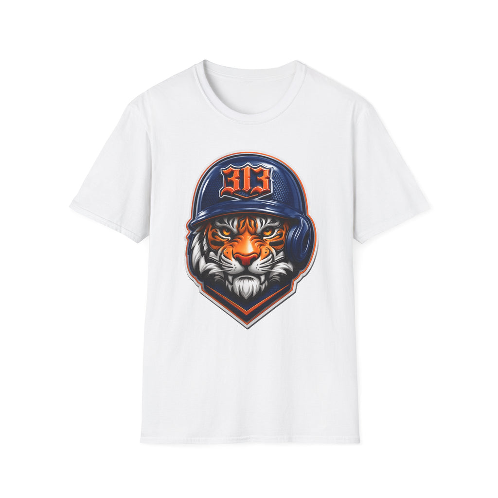 Tiger Mascot Tee —  Helmet Graphic Baseball T-Shirt