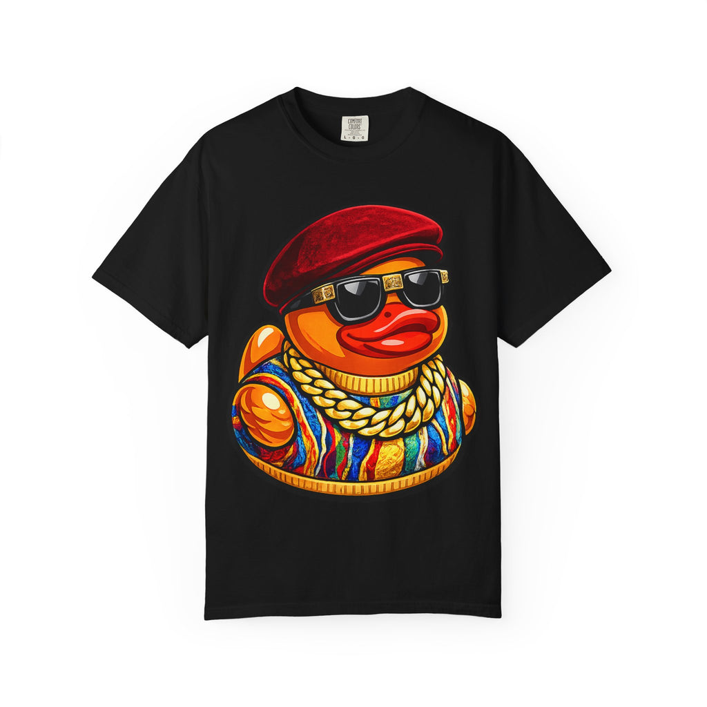 Rubber Duck Vintage 90's Graphic T-Shirt — Cool Sunglasses, Gold Chains & Cool Hat Design