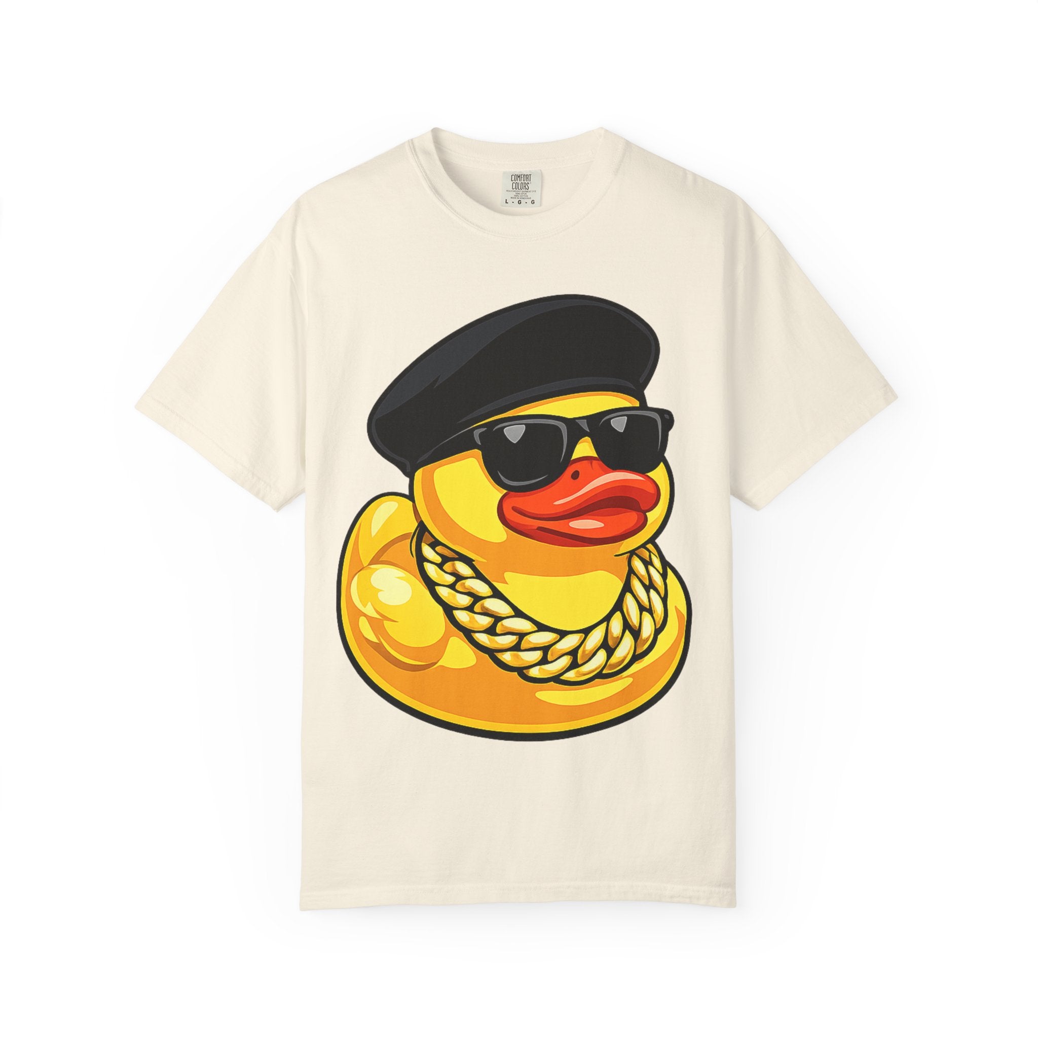 Cool Rubber Duck T-Shirt — Retro New Jack Ducky with Sunglasses & Chain