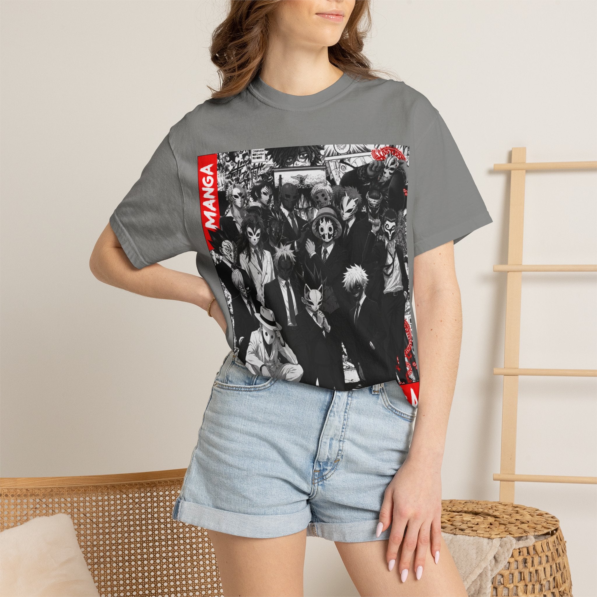 Manga Mask  Collage T-Shirt