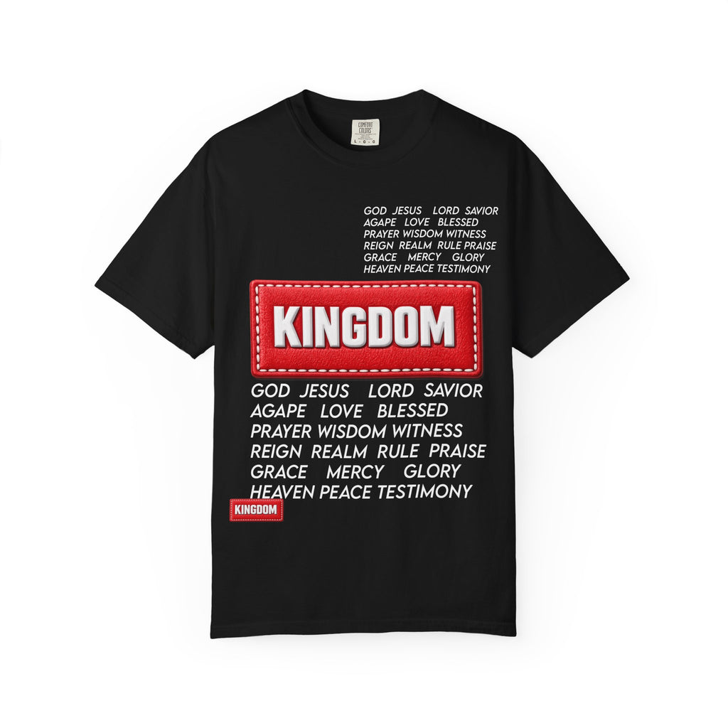 Kingdom Faith T-Shirt — Christian Inspirational Tee with 'KINGDOM' Text