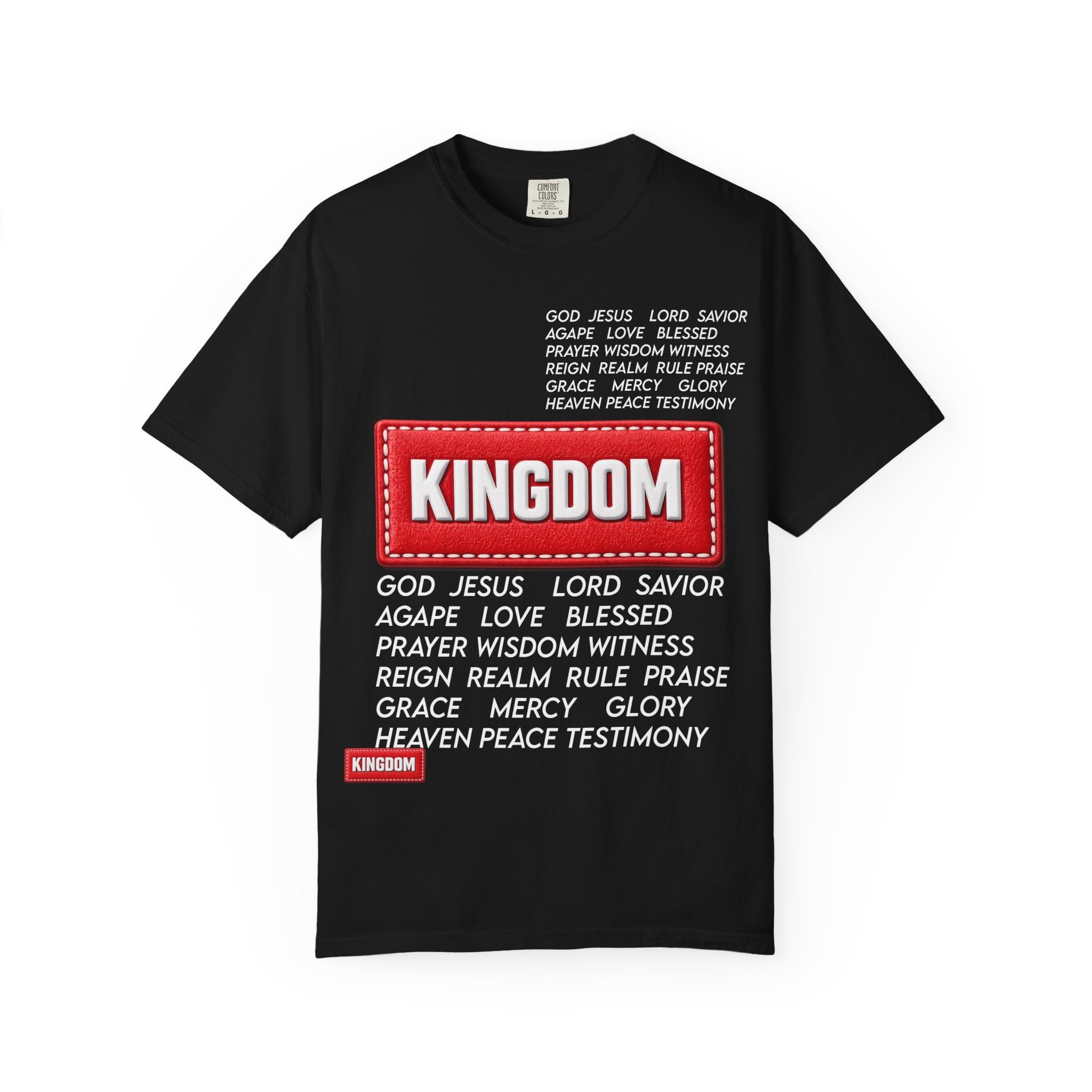 Kingdom Faith T-Shirt — Christian Inspirational Tee with 'KINGDOM' Text