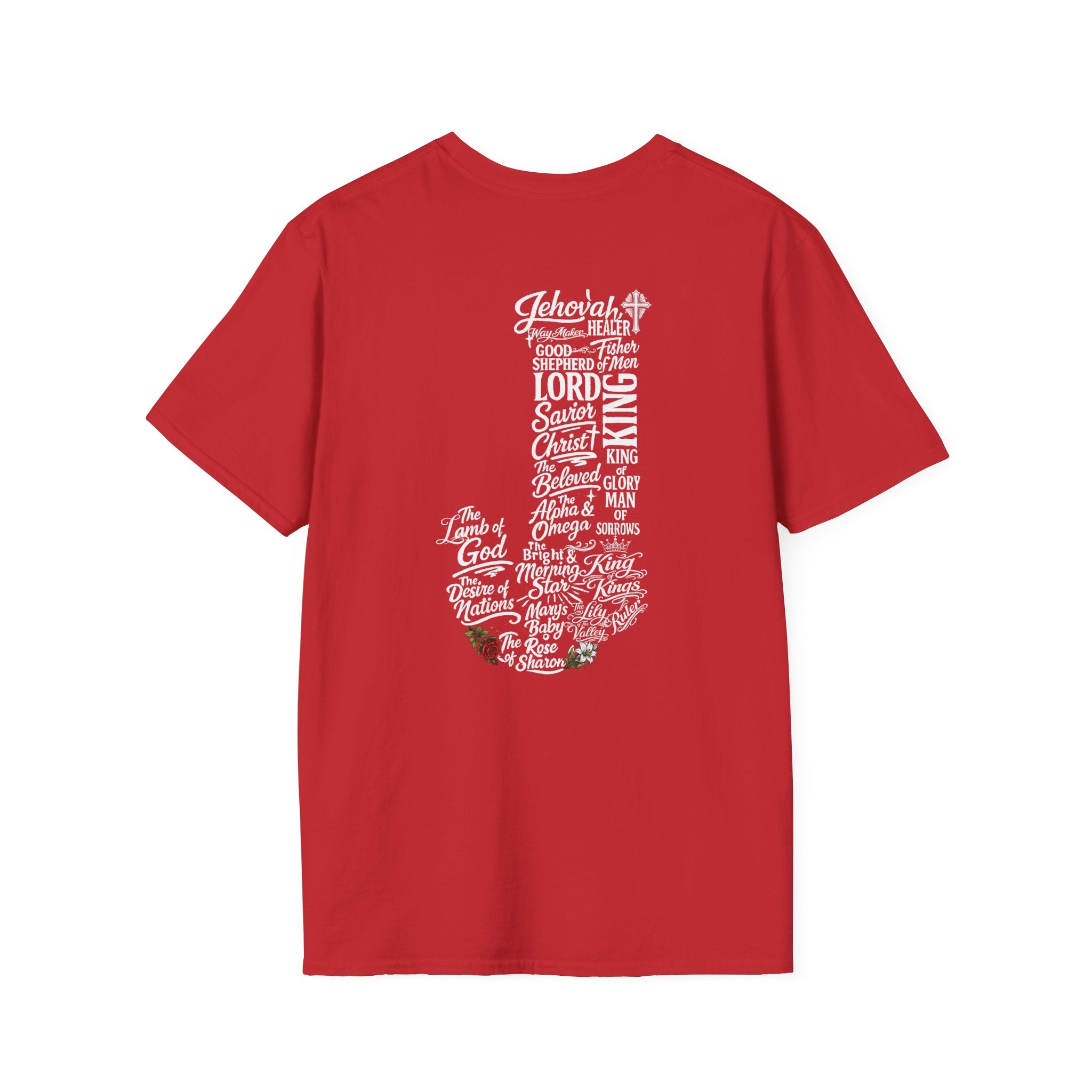 Faith based Typography tee front and back