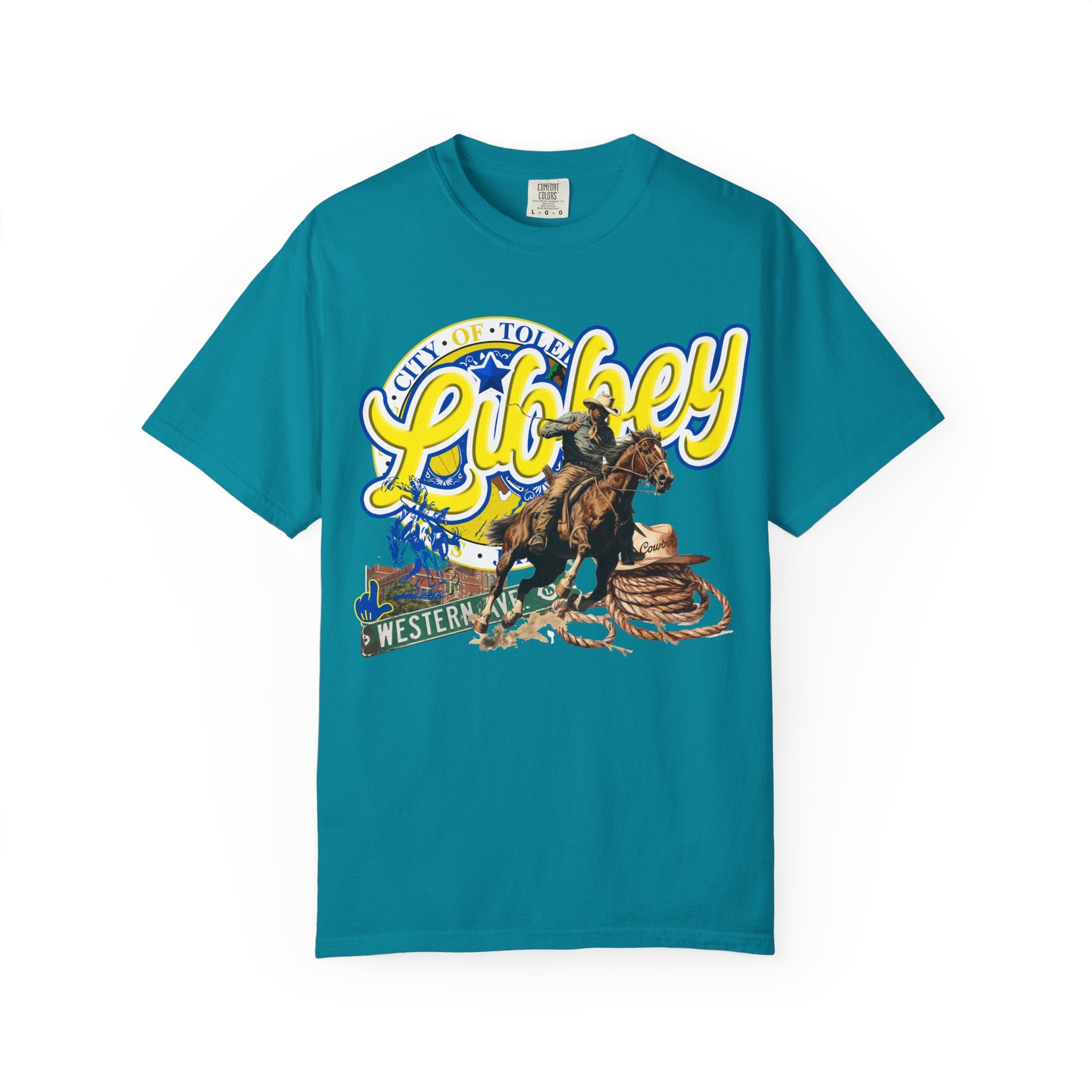 Libbey Western Throwback T-Shirt — Cowboy Horse Roping Graphic Tee