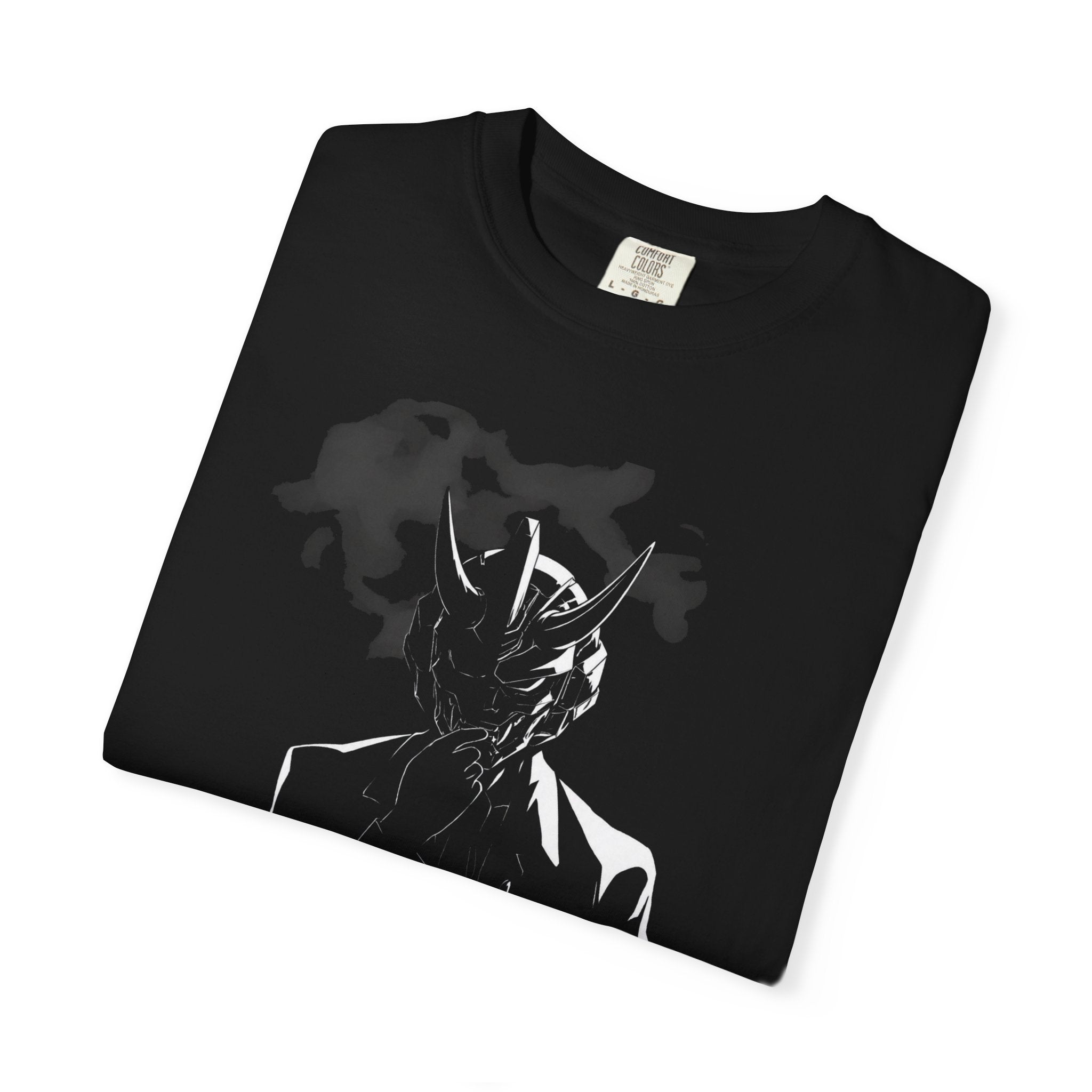 T-Shirt — Abstract Black Mech Android Anime Silhouette Tee