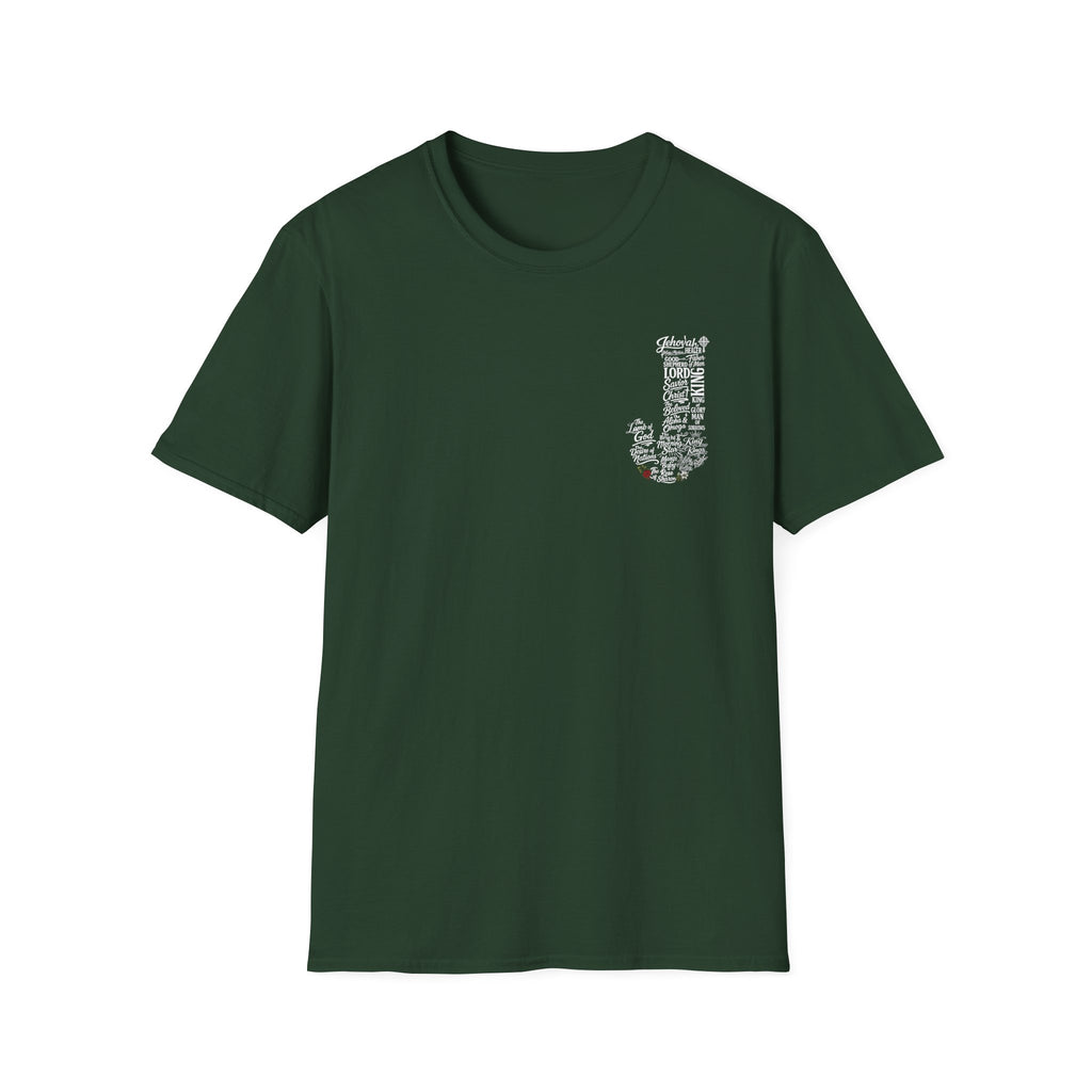 Faith based Typography tee front and back