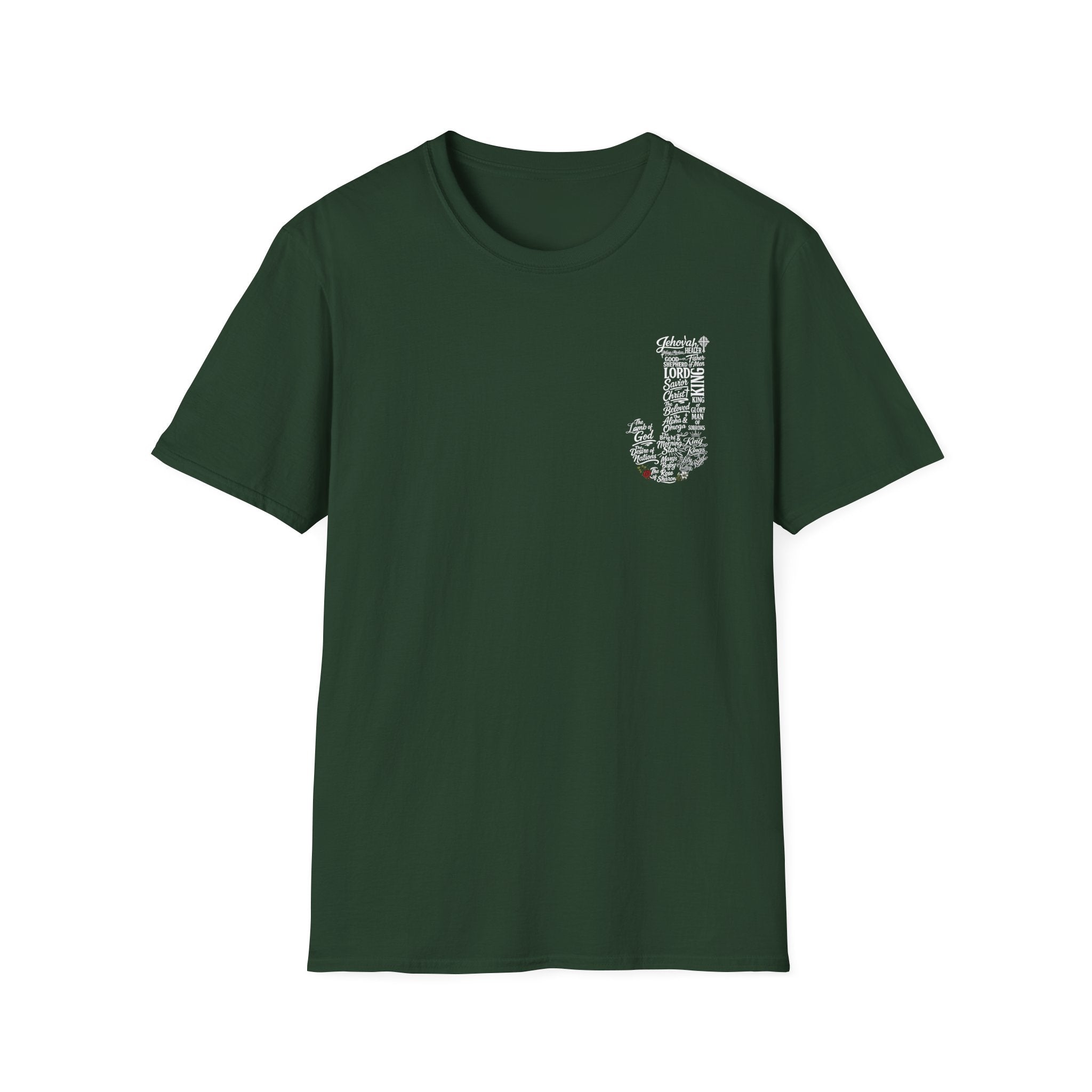 Faith based Typography tee front and back