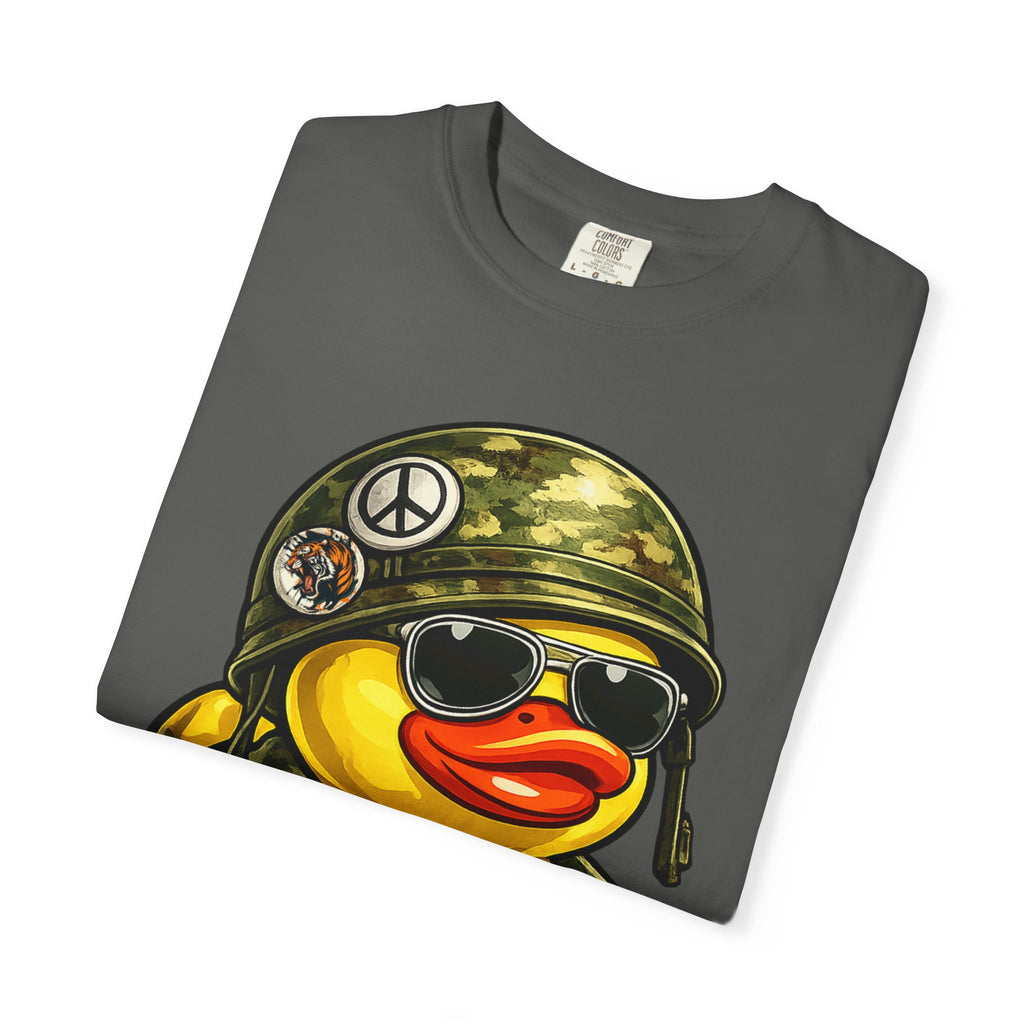 Military Rubber Duck T-Shirt — Cute Camouflage Soldier Duck Graphic Tee