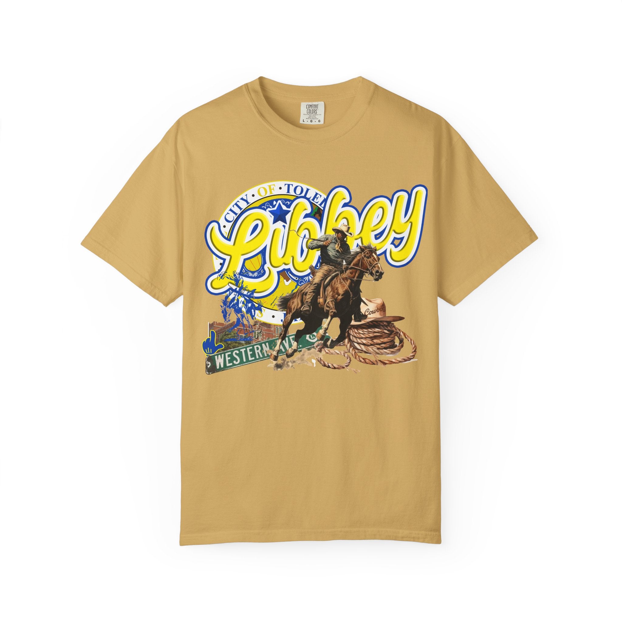 Libbey Western Throwback T-Shirt — Cowboy Horse Roping Graphic Tee