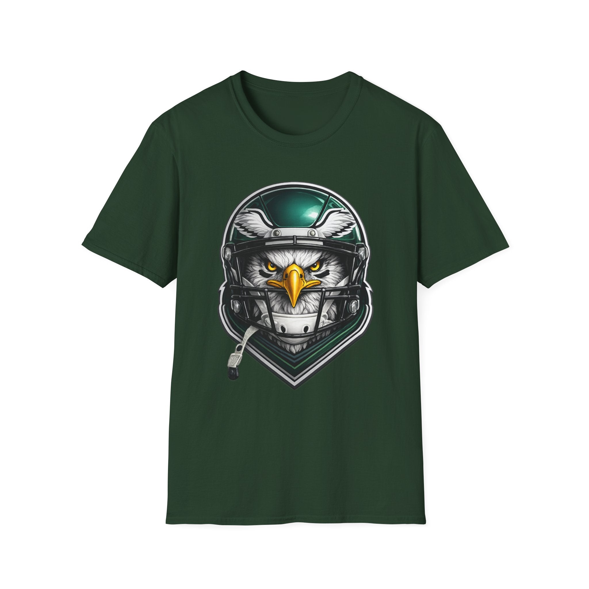 Eagle Helmet T‑Shirt — Fierce Pilot Graphic Tee for Aviation & Biker Fans