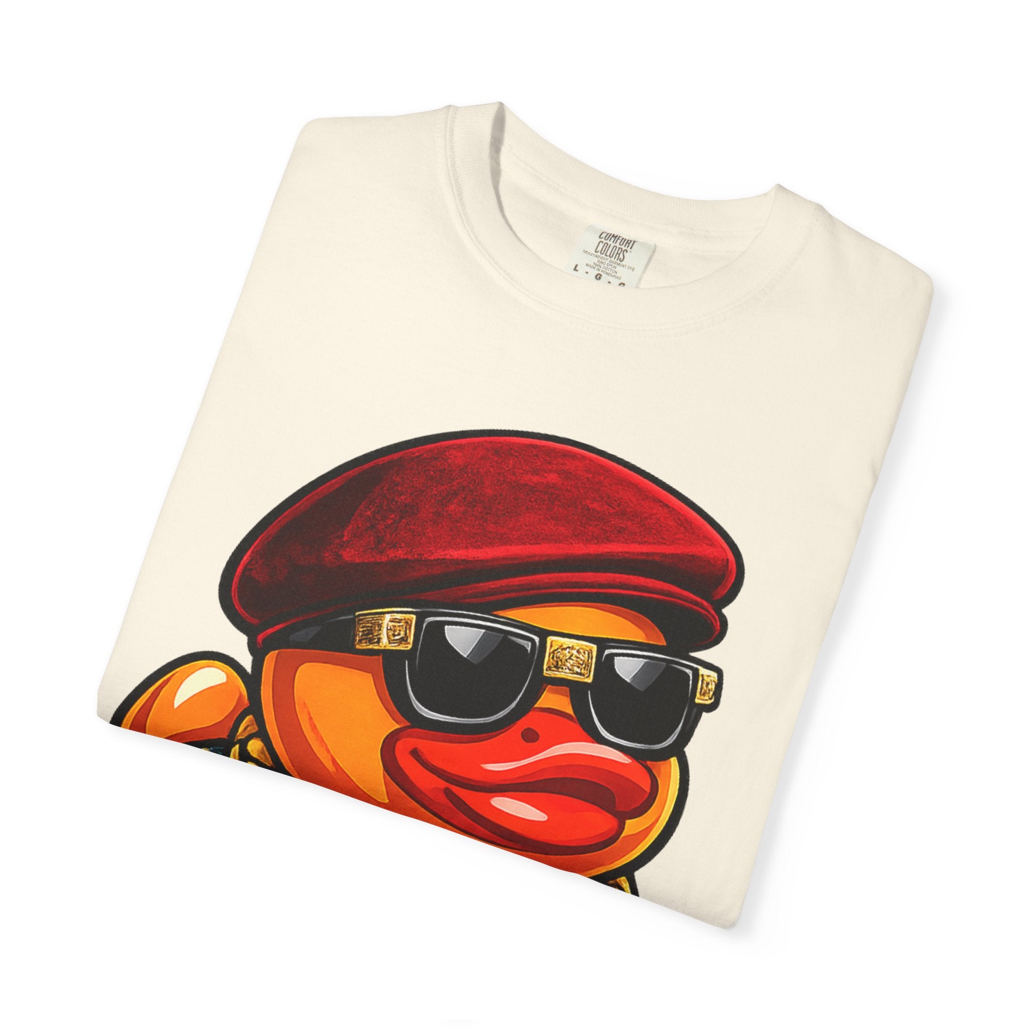 Rubber Duck Vintage 90's Graphic T-Shirt — Cool Sunglasses, Gold Chains & Cool Hat Design
