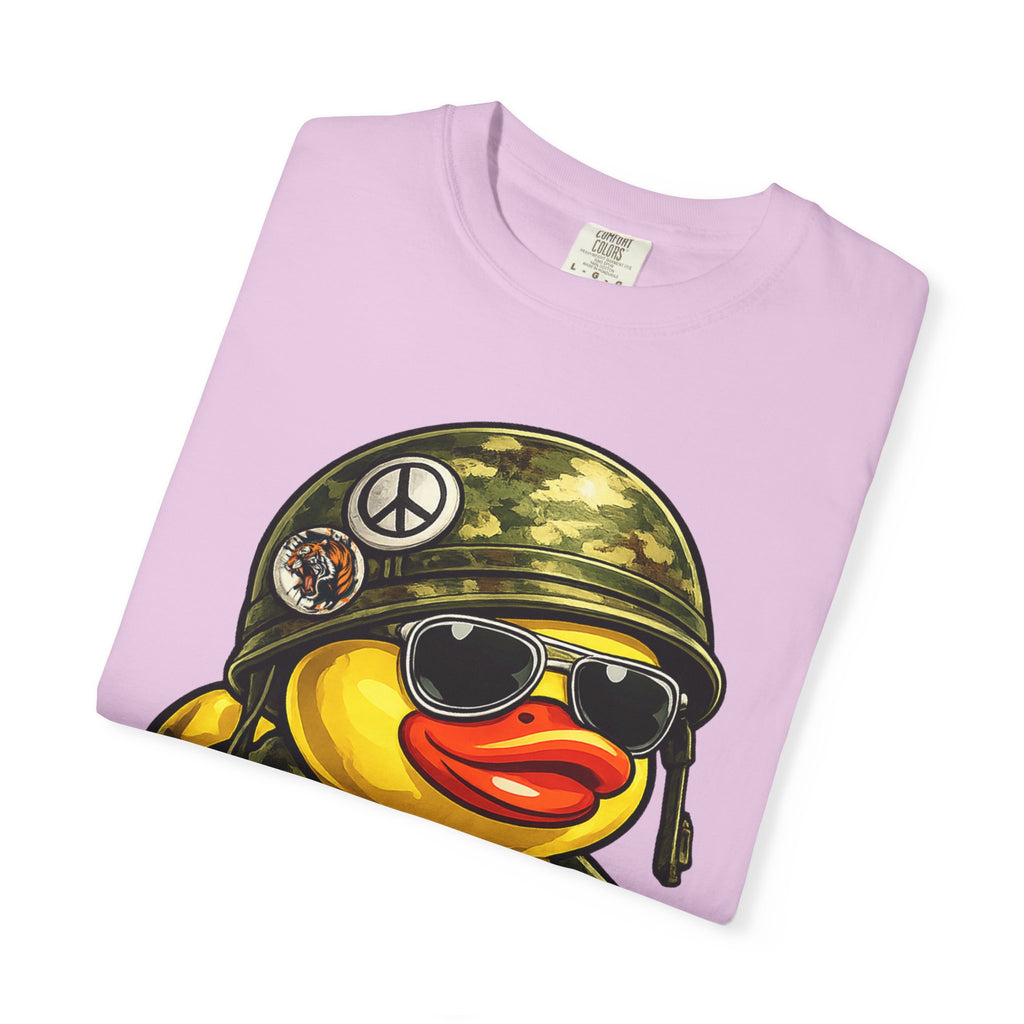 Military Rubber Duck T-Shirt — Cute Camouflage Soldier Duck Graphic Tee