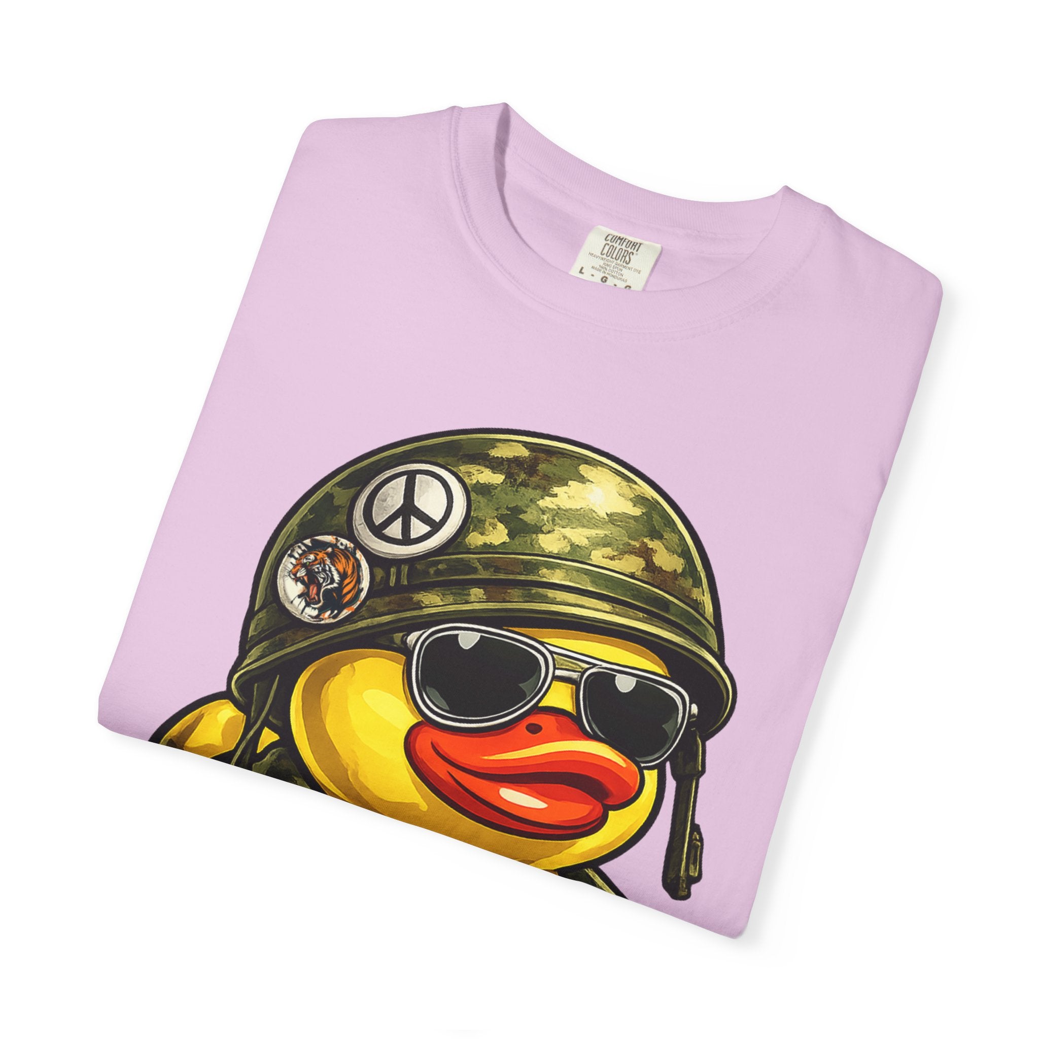 Military Rubber Duck T-Shirt — Cute Camouflage Soldier Duck Graphic Tee