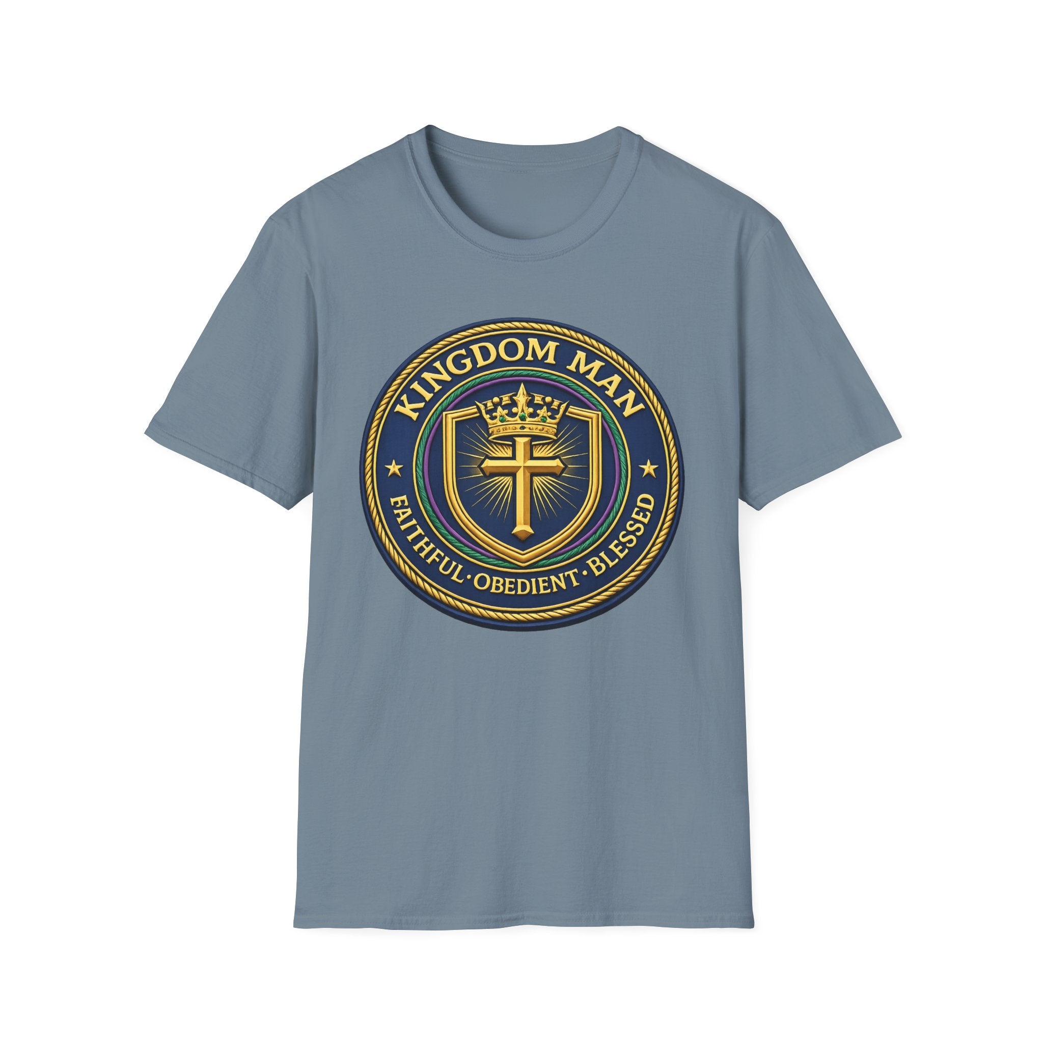 Kingdom Man T-Shirt — Faithful Obedient Blessed Christian Graphic Tee