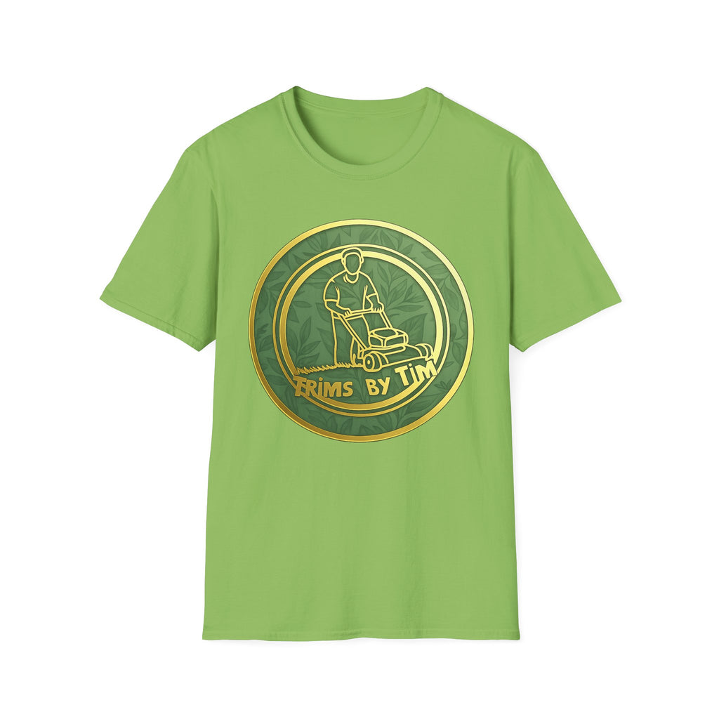 Lawn Care Logo T-Shirt — "Trims By Tim" Gardening Tee