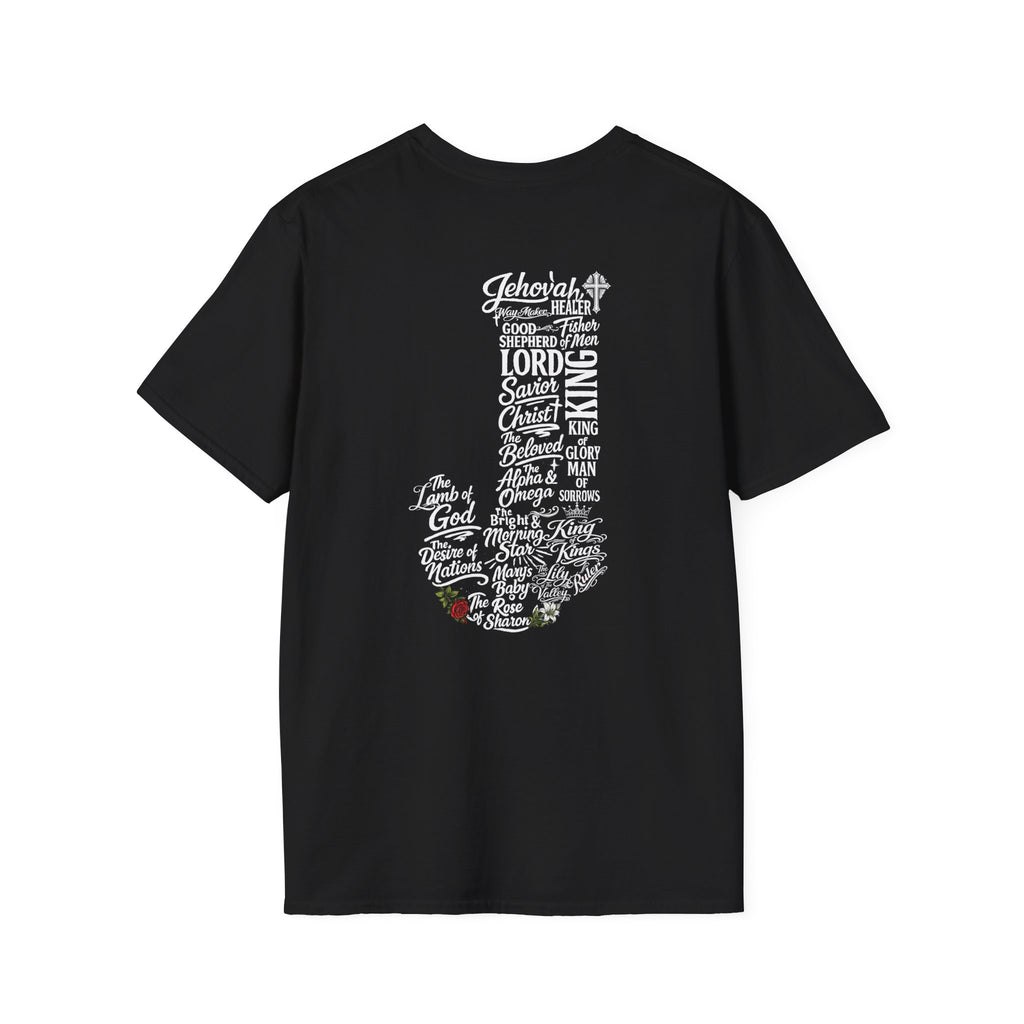 Faith based Typography tee front and back