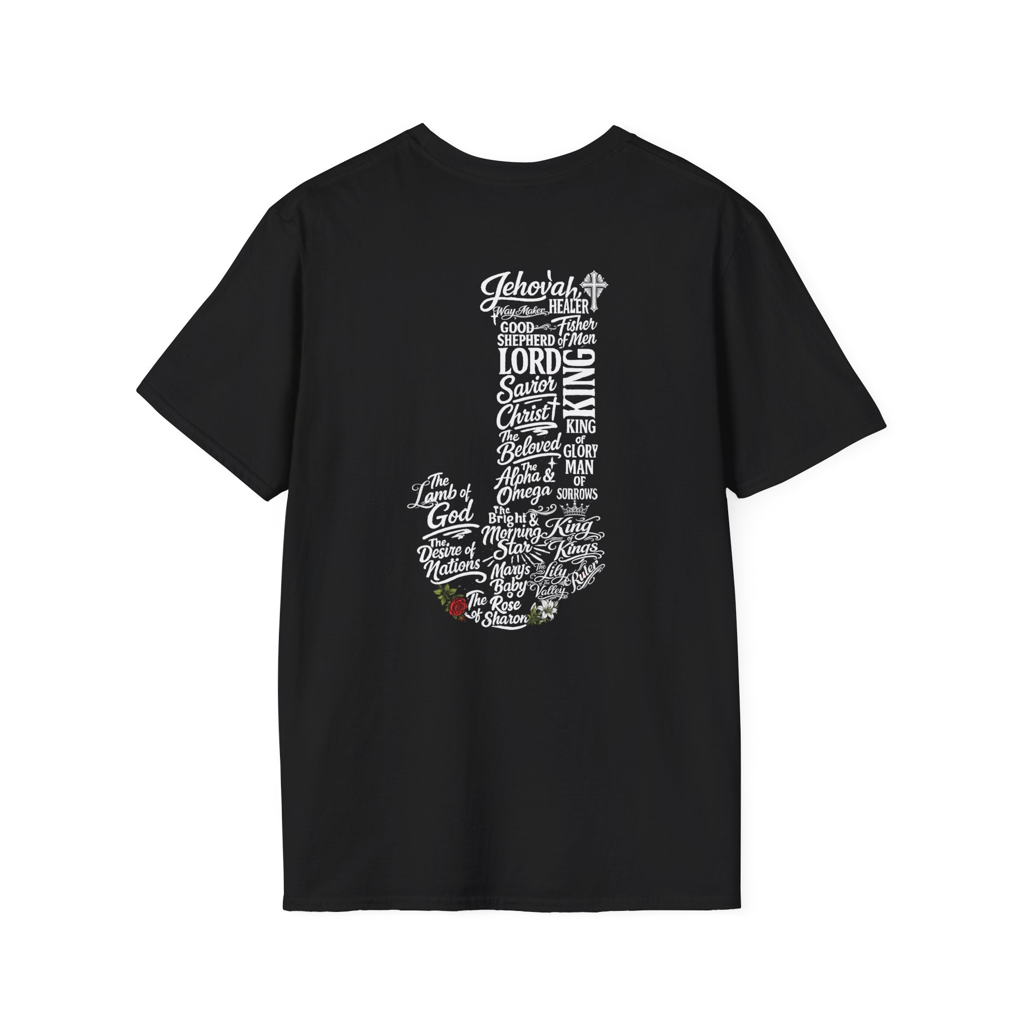 Faith based Typography tee front and back